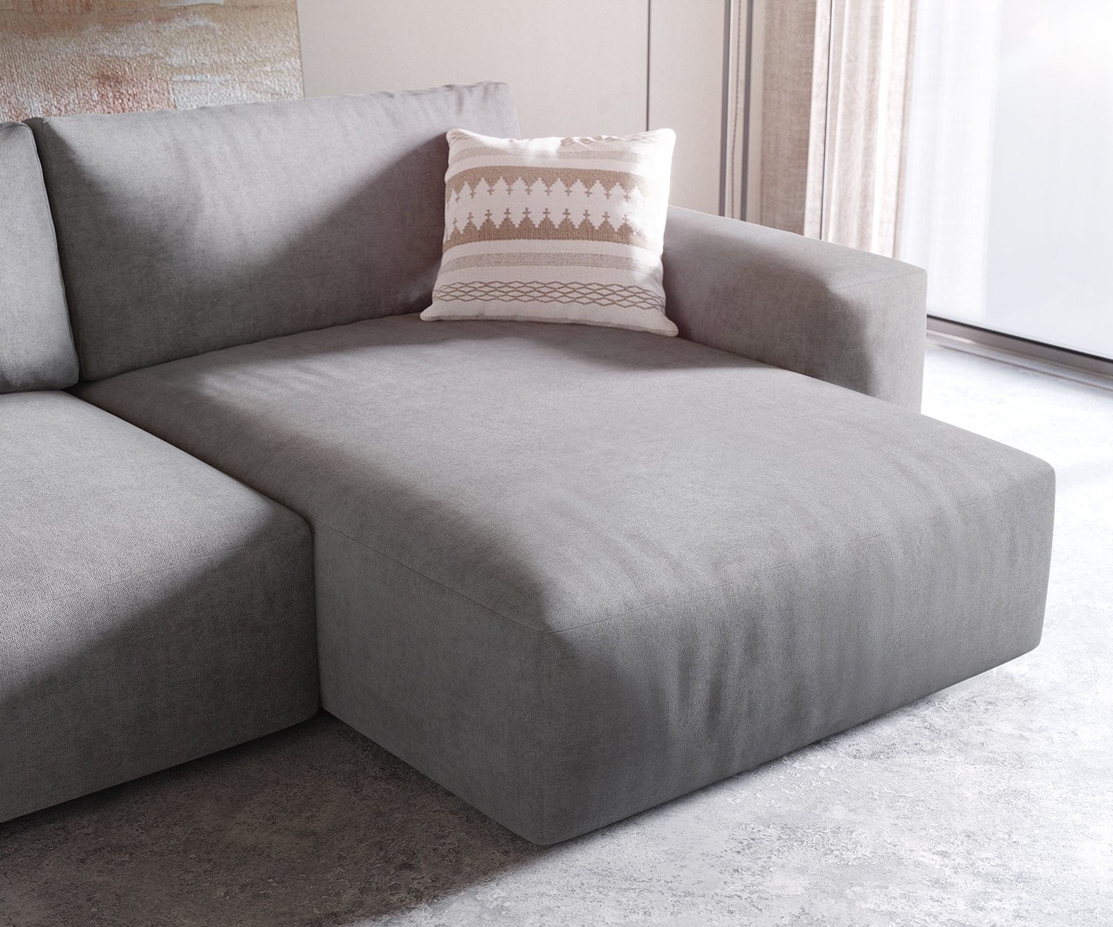 Canapé d'angle Lanzo XL 270x180 cm Microfibre Gris Recamière variable 5 Canapé d'angle Lanzo XL 270x180 cm Microfibre Gris Recamière variable 5