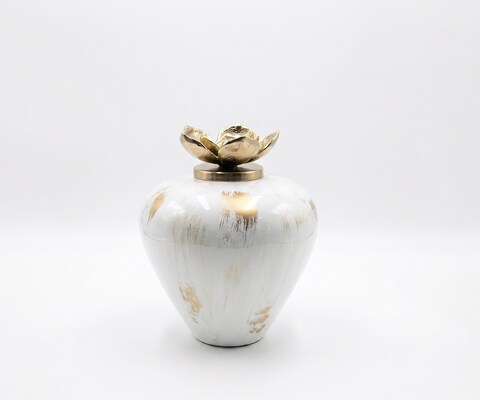 Vase Florena l22 x P22 x H28 cm Verre Kintsugi Fait main