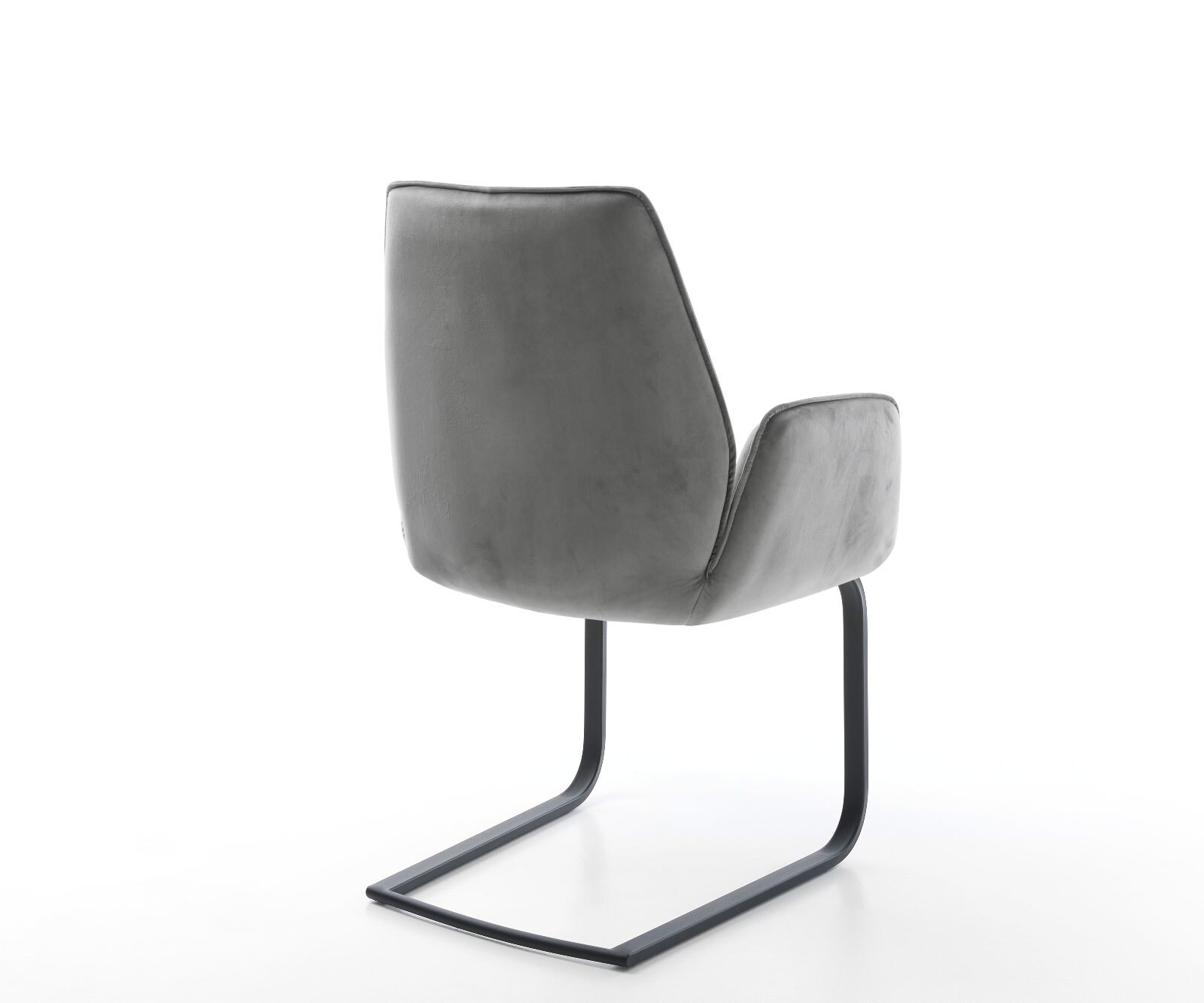 Cantilever Zoa-Flex velours gris pied cantilever plat noir ressorts ensachés 4 Cantilever Zoa-Flex velours gris pied cantilever plat noir ressorts ensachés 4