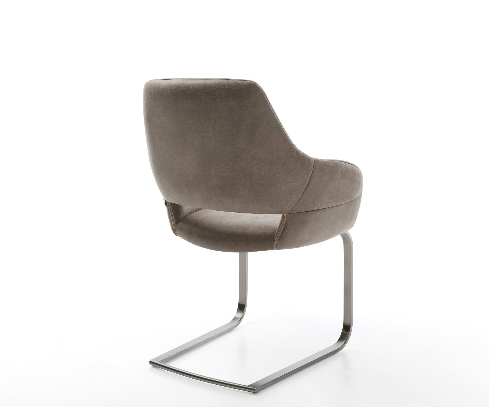 Cantilever Yago-Flex mit Armlehnen microvelours taupe vintage pied cantilever plat grafiete ressorts ensachés 4