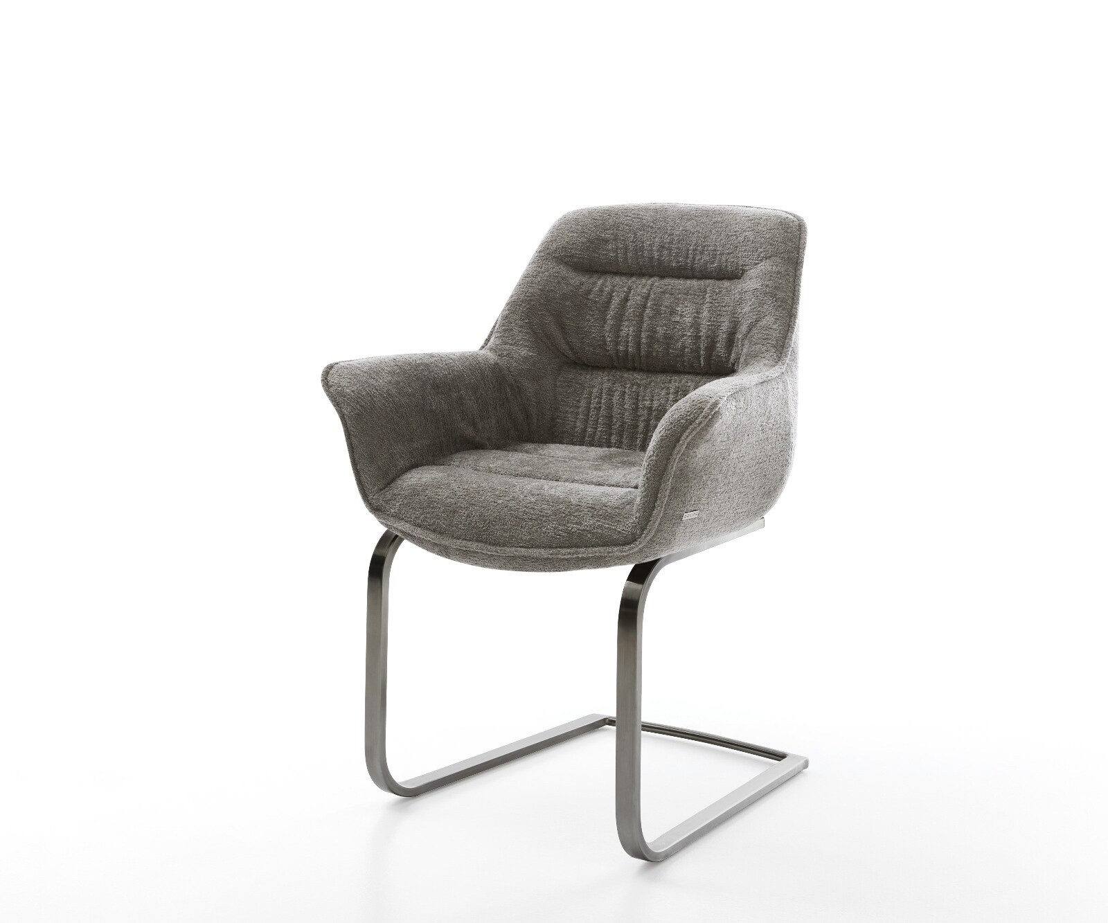 Cantilever Kaira-Flex bouclé doux couleur boue pied cantilever plat grafiete