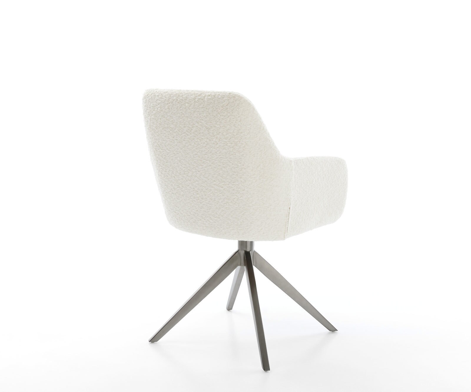 Chaise-pivotante Pejo-Flex bouclé blanc pied croisé large grafiete pivotement sur 360° fonction bascule ressorts ensachés 4