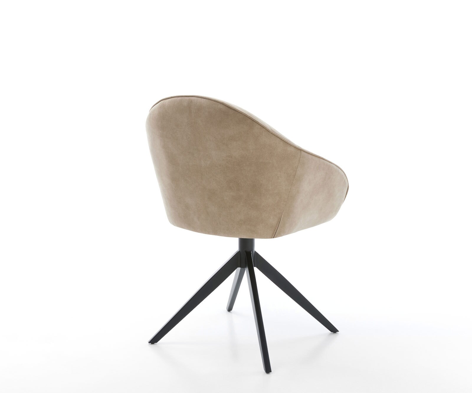 Chaise-pivotante Gaio-Flex microvelours beige vintage pied croisé large noir pivotement sur 360° fonction bascule 4