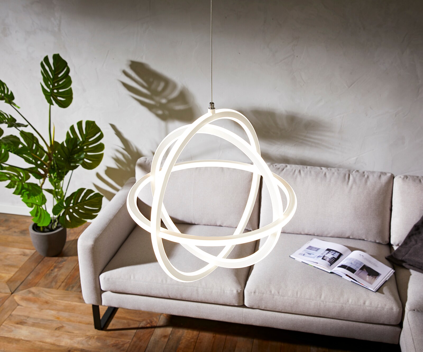 Plafonnier  Voluta  51x51x51 cm blanc LED 46W Lampe design 3 Plafonnier  Voluta  51x51x51 cm blanc LED 46W Lampe design 3