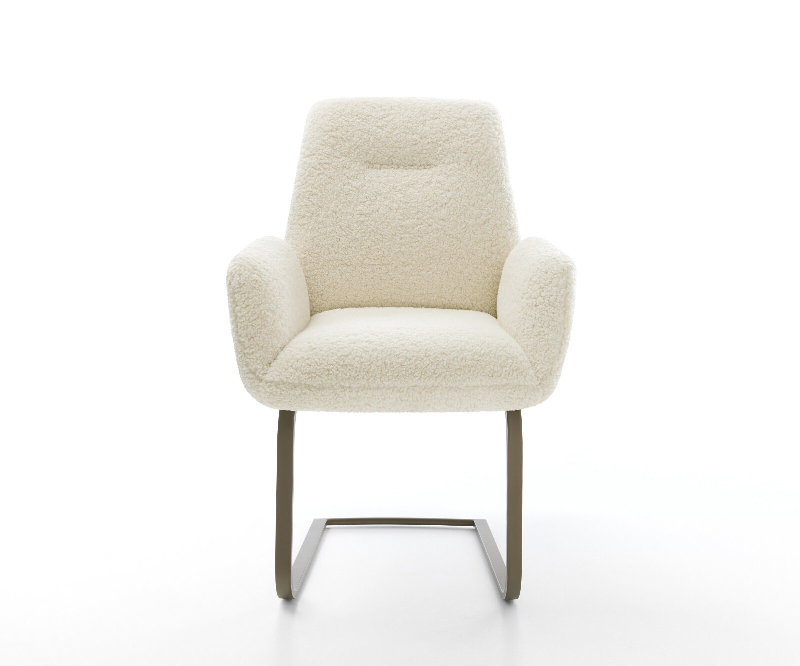 Cantilever Zoa-Flex tissu teddy beige pied cantilever plat aspect titane resorts ensachés 2