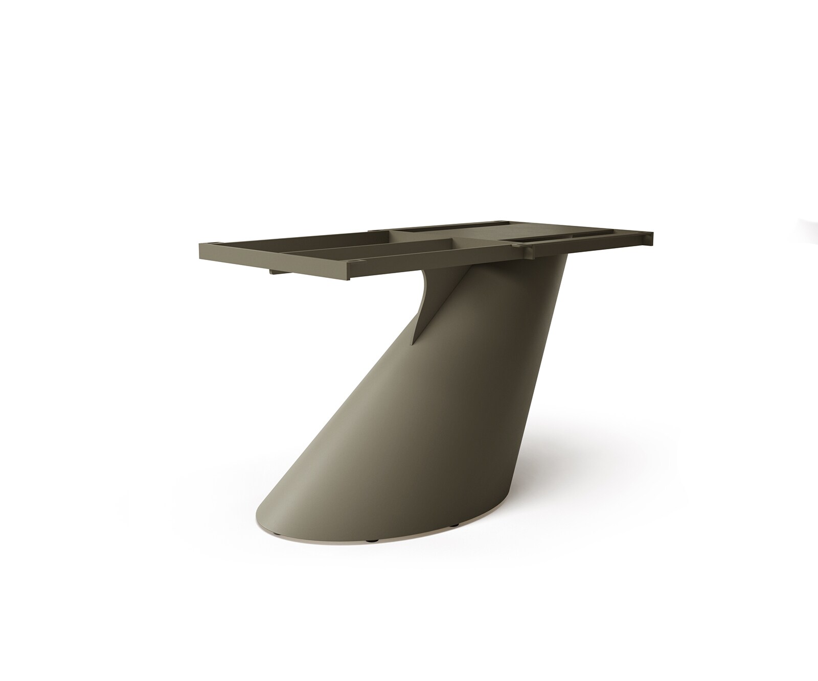 Piètement de table Cono métal finition effet titane 1