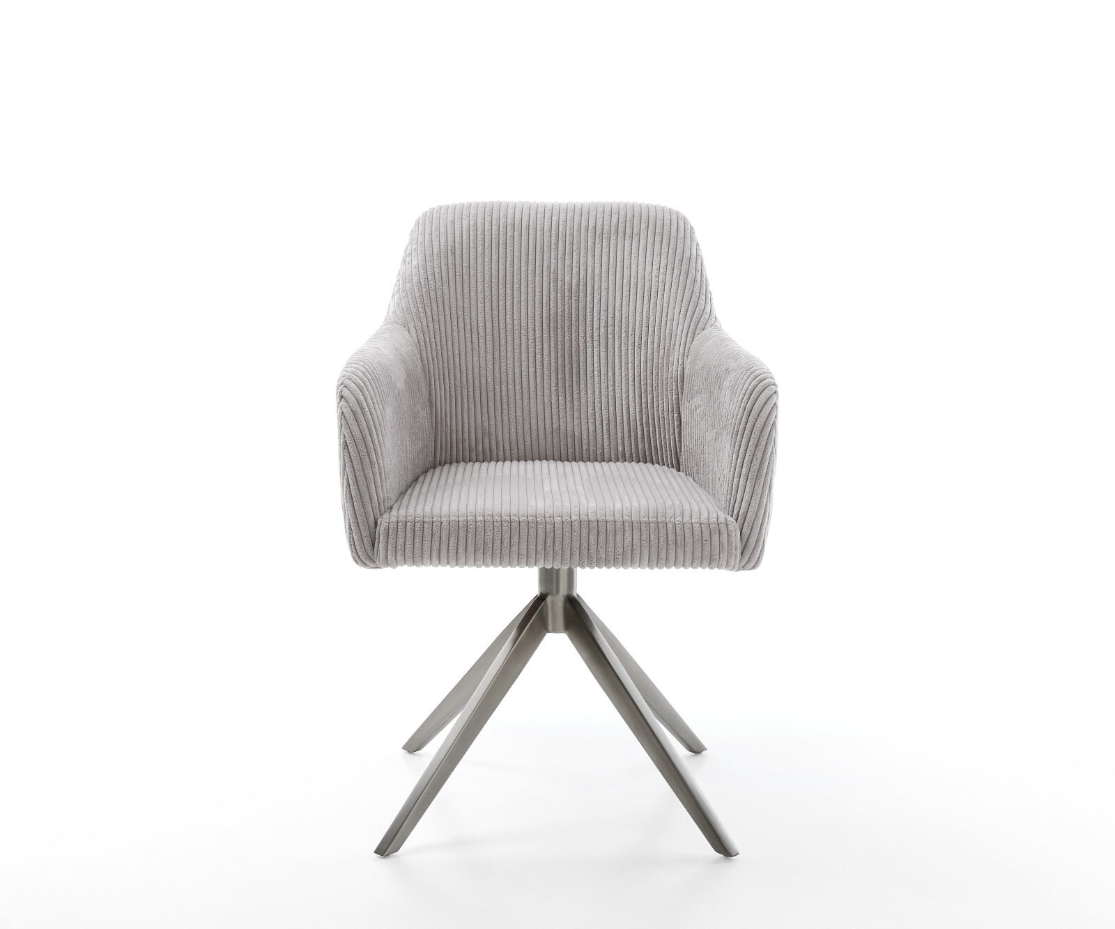 Chaise-pivotante Greg-Flex côtelé gris argenté pied croisé large grafiete pivotement sur 360° fonction bascule ressorts ensachés 1 Chaise-pivotante Greg-Flex côtelé gris argenté pied croisé large grafiete pivotement sur 360° fonction bascule ressorts ensachés 1