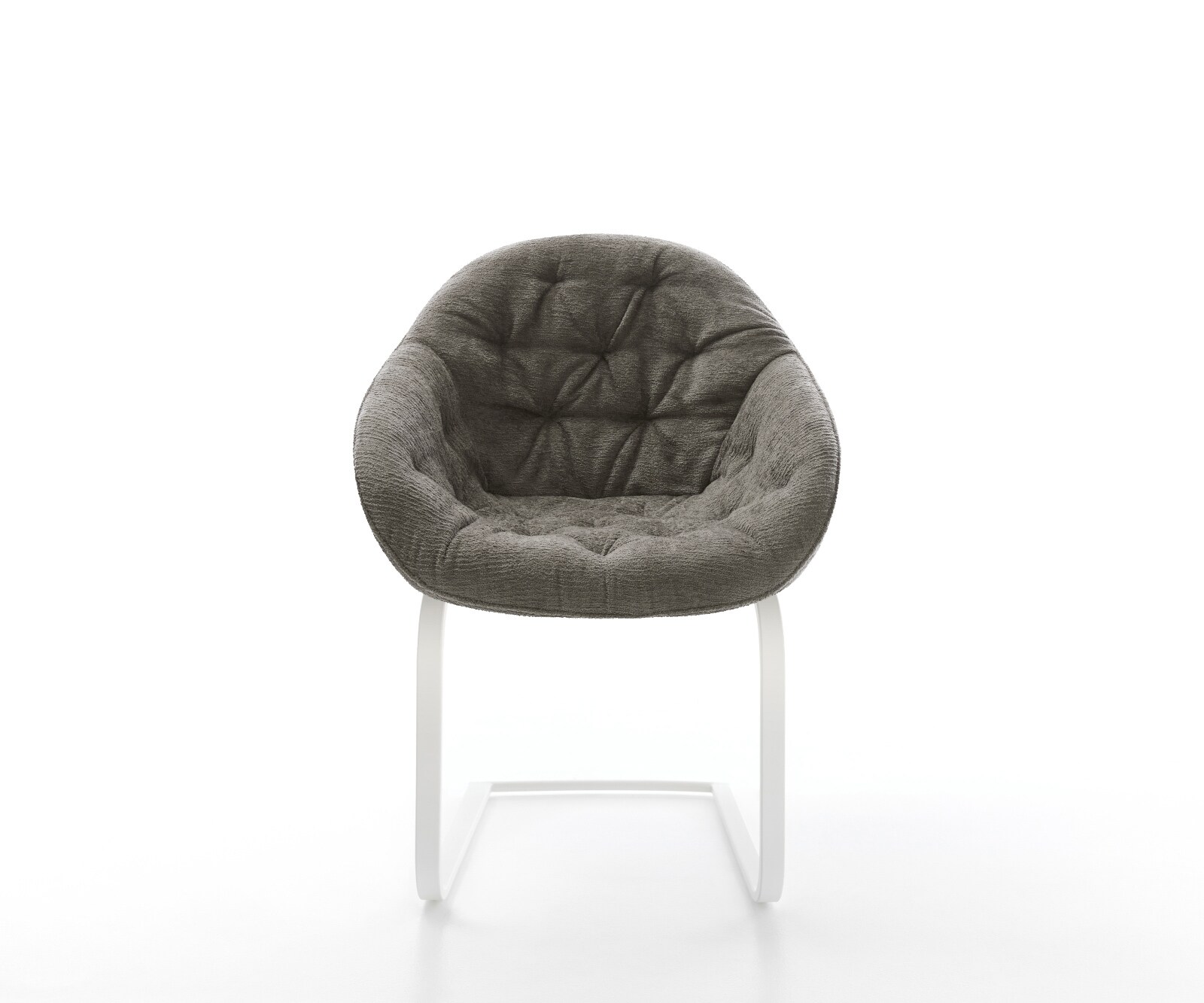 Cantilever Gaio-Flex bouclé doux couleur boue pied cantilever plat blanc 2