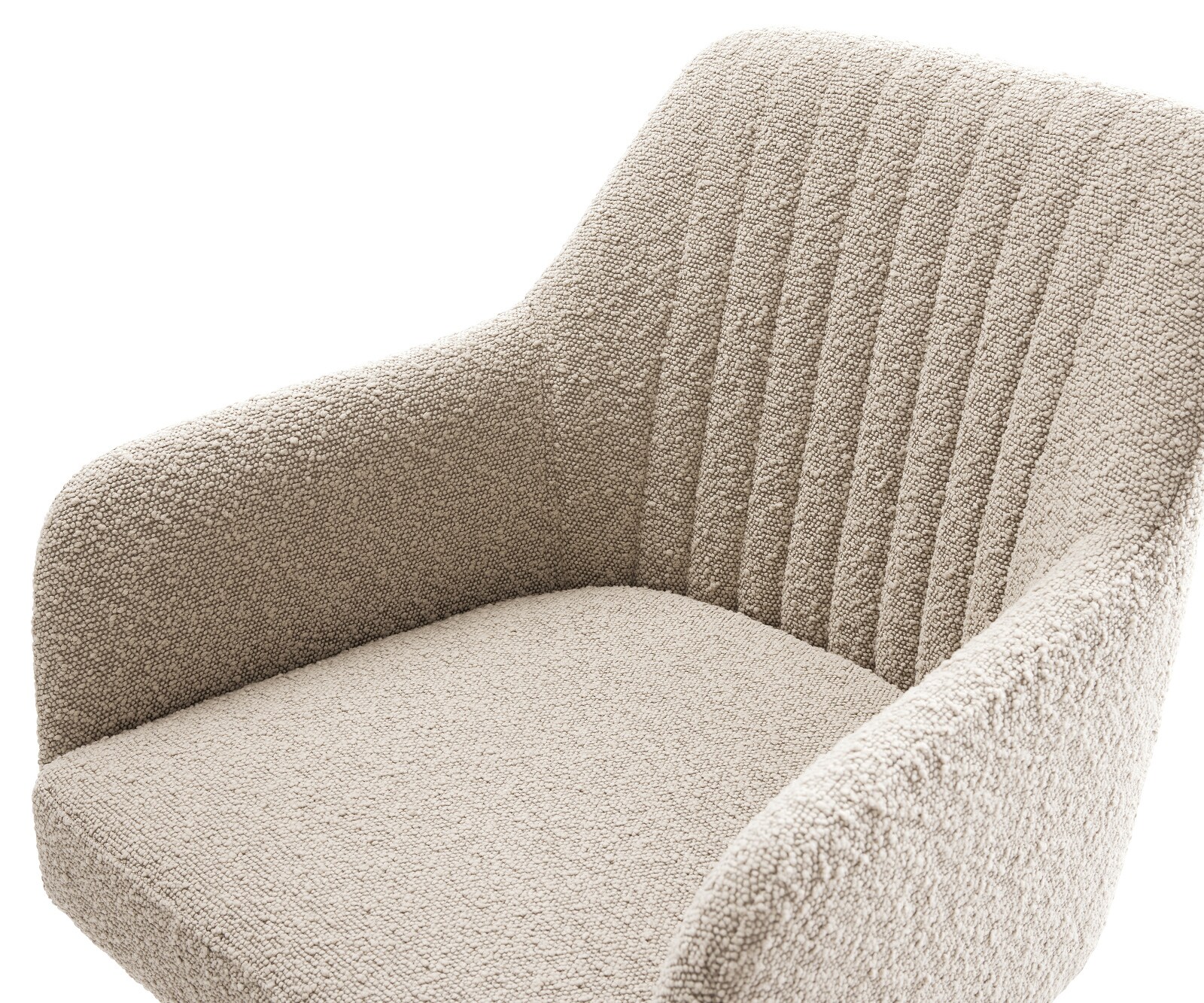 Chaise-de-salle-à-manger Greg-Flex bouclé boue pied trapèze noir ressorts ensachés 3