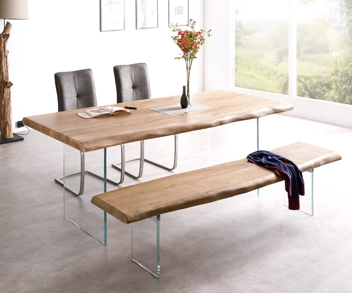 Plateau-de-table-à-manger Edge 200x100cm XL acacia nature Live-Edge 4 Plateau-de-table-à-manger Edge 200x100cm XL acacia nature Live-Edge 4