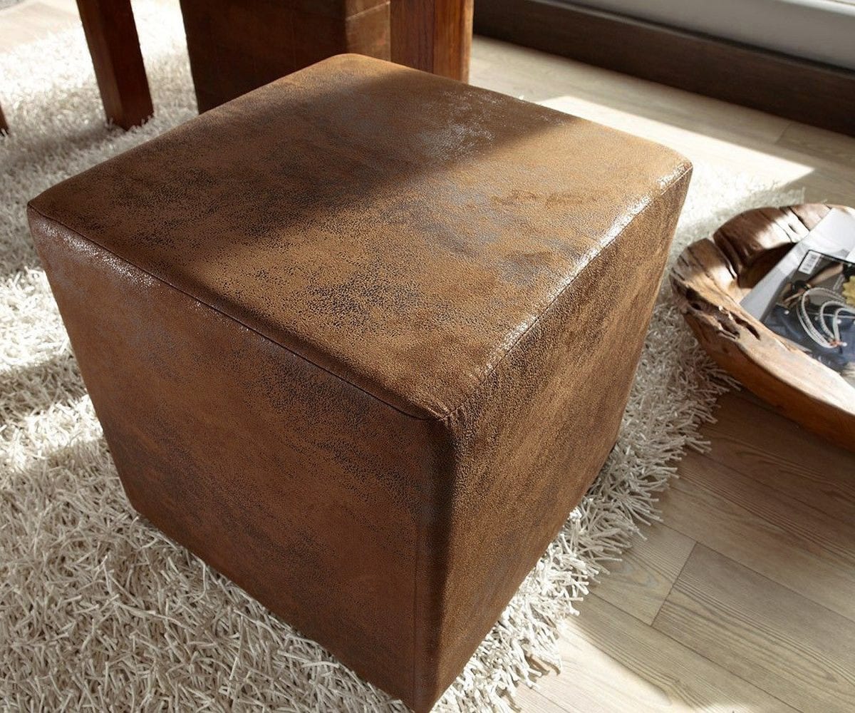 Tabouret Dado marron 45x45 cm optique vintage  1 Tabouret Dado marron 45x45 cm optique vintage  1