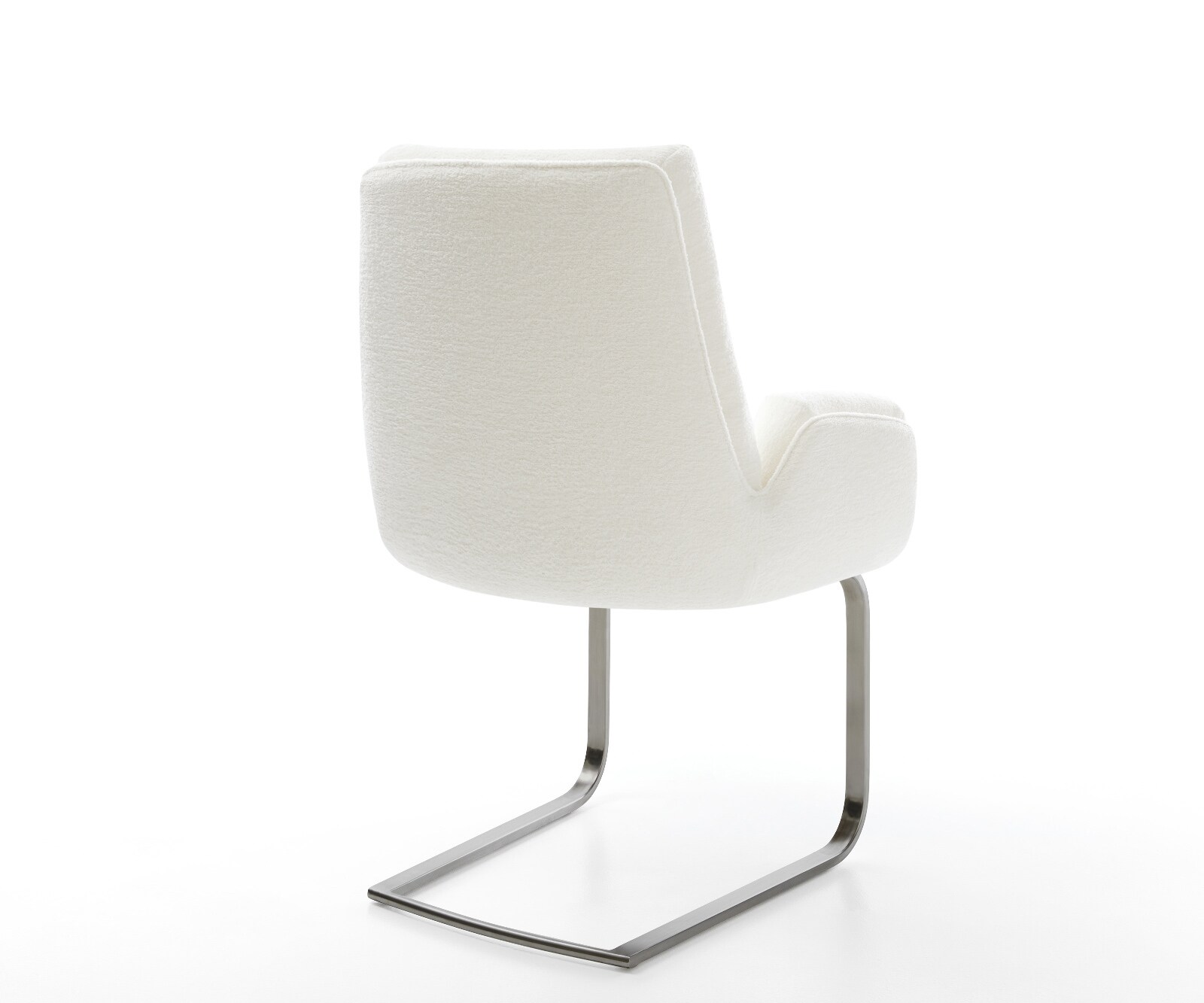 Cantilever Clea-Flex bouclé doux beige pied cantilever plat grafiete 4