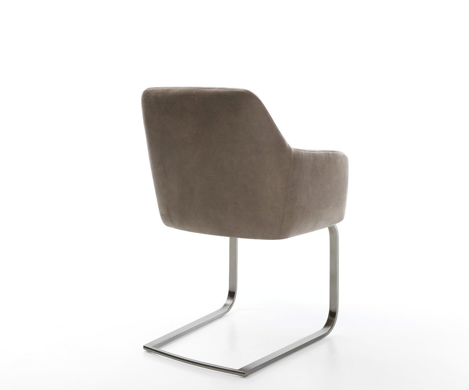 Cantilever Greg-Flex microvelours taupe vintage pied cantilever plat grafiete ressorts ensachés 4