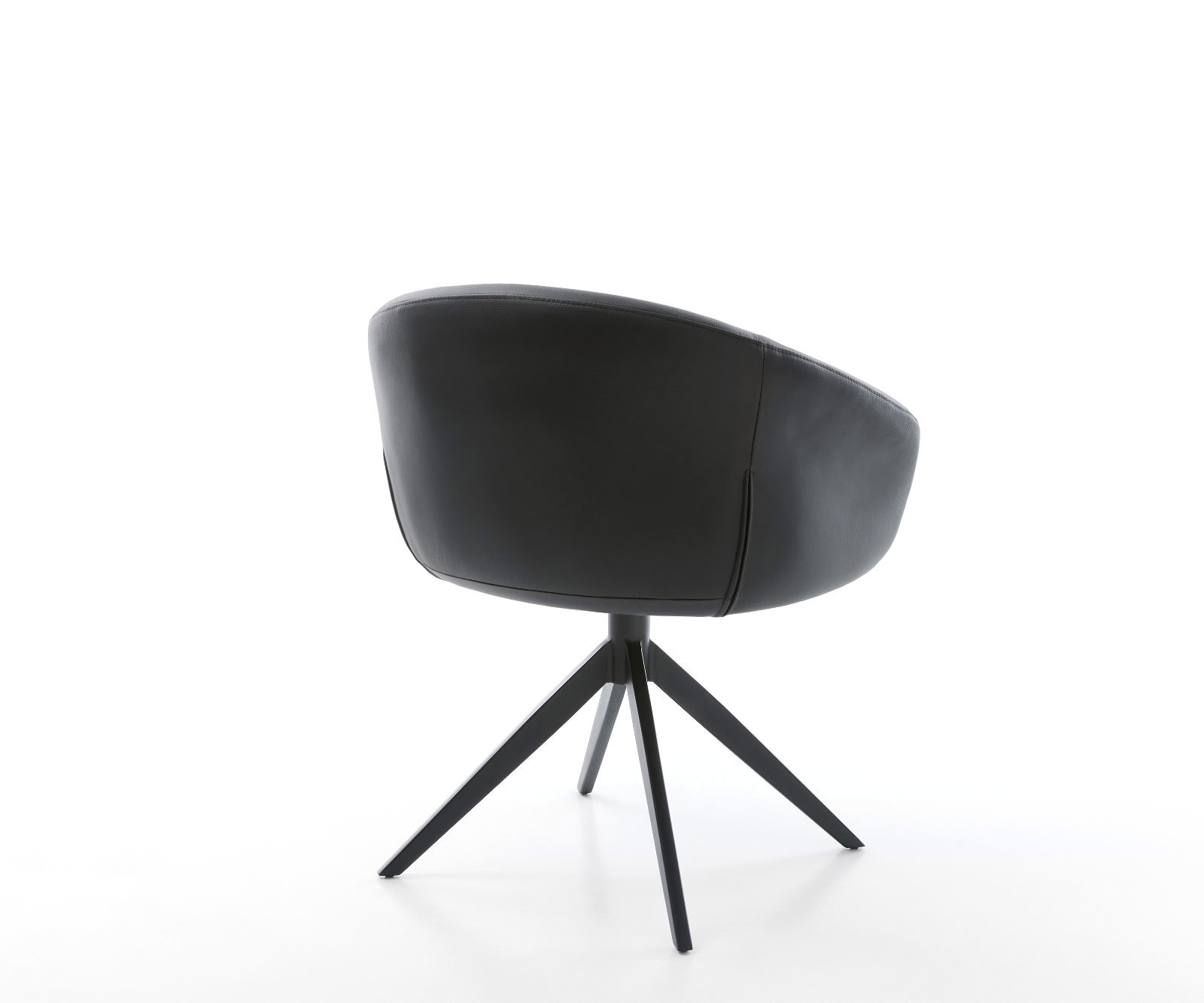 Chaise-pivotante Vinka-Flex cuir de vache noir pied croisé large noir pivotement sur 360° fonction bascule ressorts ensachés 4 Chaise-pivotante Vinka-Flex cuir de vache noir pied croisé large noir pivotement sur 360° fonction bascule ressorts ensachés 4