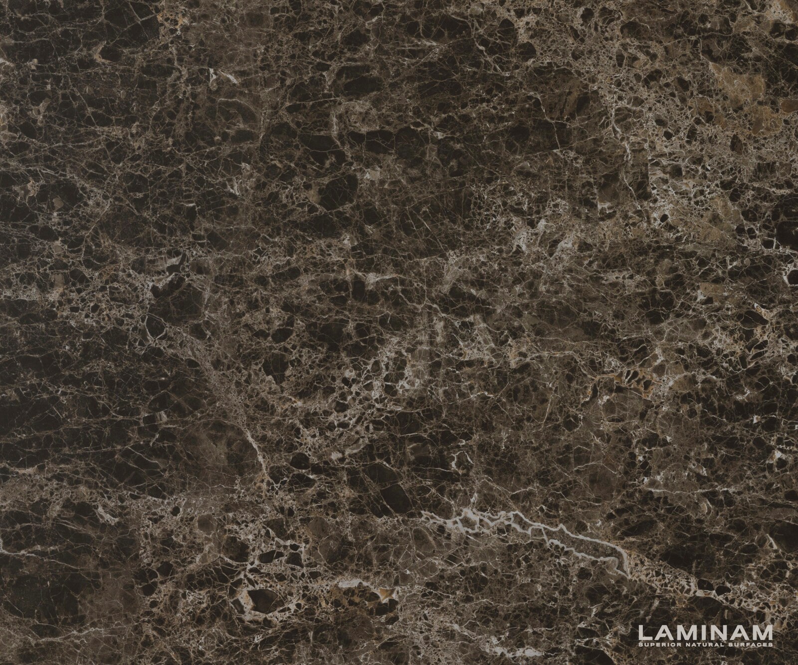 Table à manger Edge 300x100 Laminam® Emperador Extra Lucidato Marron foncé Pilier Métal finition à effet Titane 3