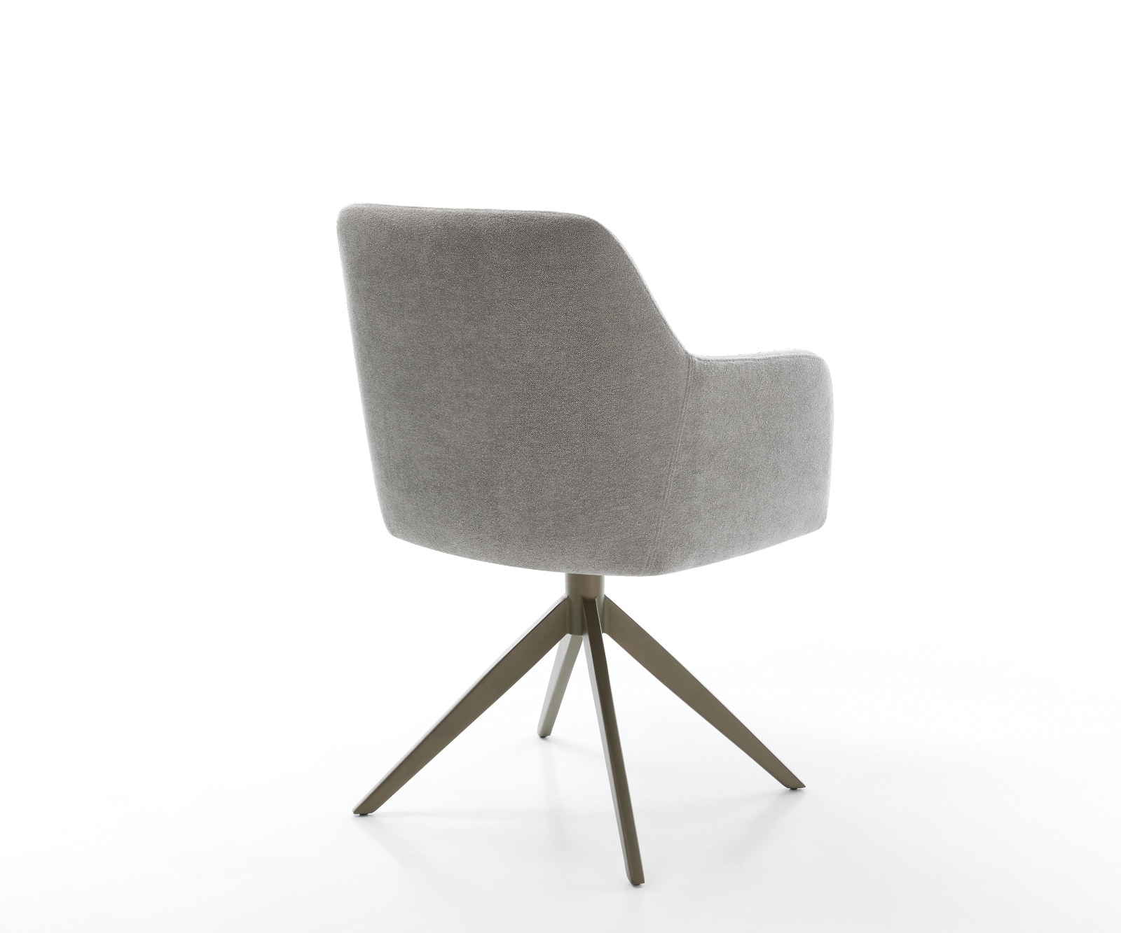 Chaise-pivotante Greg-Flex tissu structuré doux gris pied croisé large aspect titane pivotement sur 360° fonction bascule resorts ensachés 5