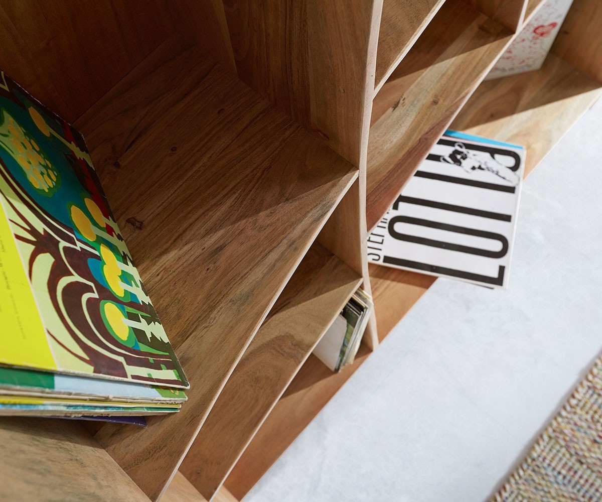 Étagère Live-Edge 121 cm acacia nature gauche étagère sur pied 5 Étagère Live-Edge 121 cm acacia nature gauche étagère sur pied 5