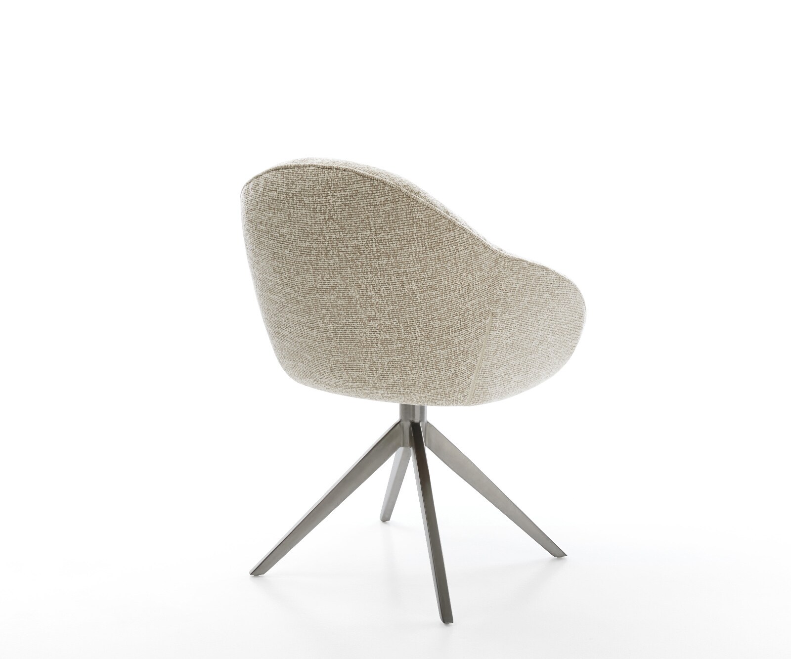 Chaise-pivotante Gaio-Flex tissu tissé doux beige pied croisé large grafiete pivotement sur 360° fonction bascule 5