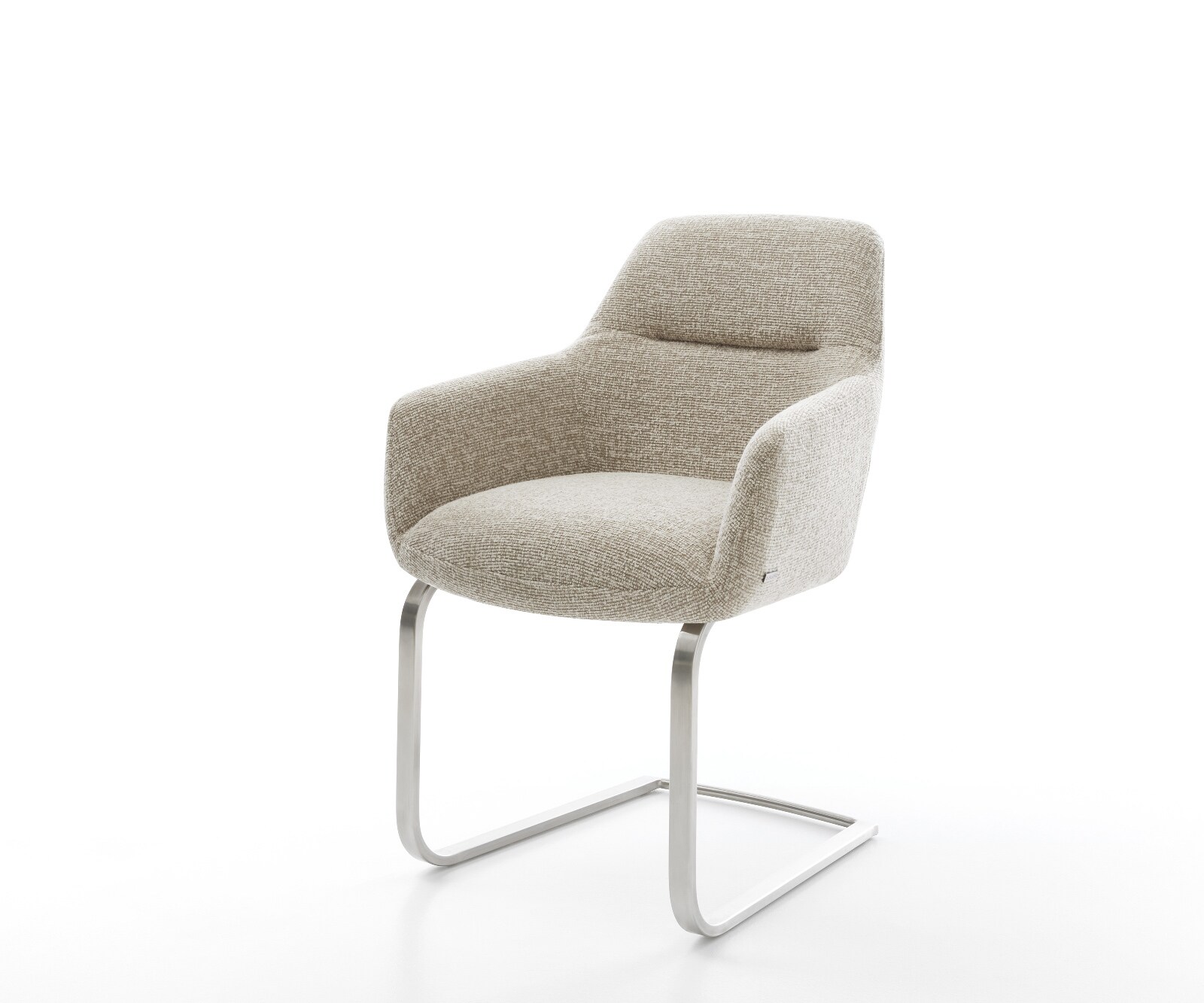 Cantilever Pejo-Flex tissu tissé doux beige pied cantilever plat acier inoxydable resorts ensachés 1