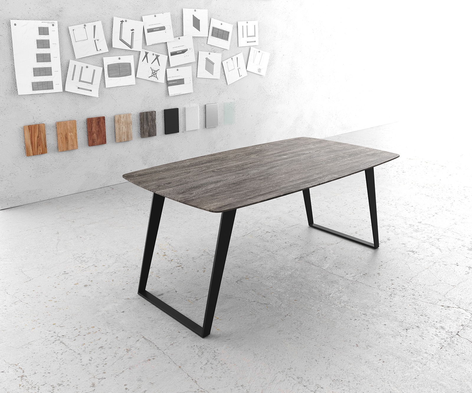 Table-à-manger Edge bord suisse bois massif Boot 3 Table-à-manger Edge bord suisse bois massif Boot 3
