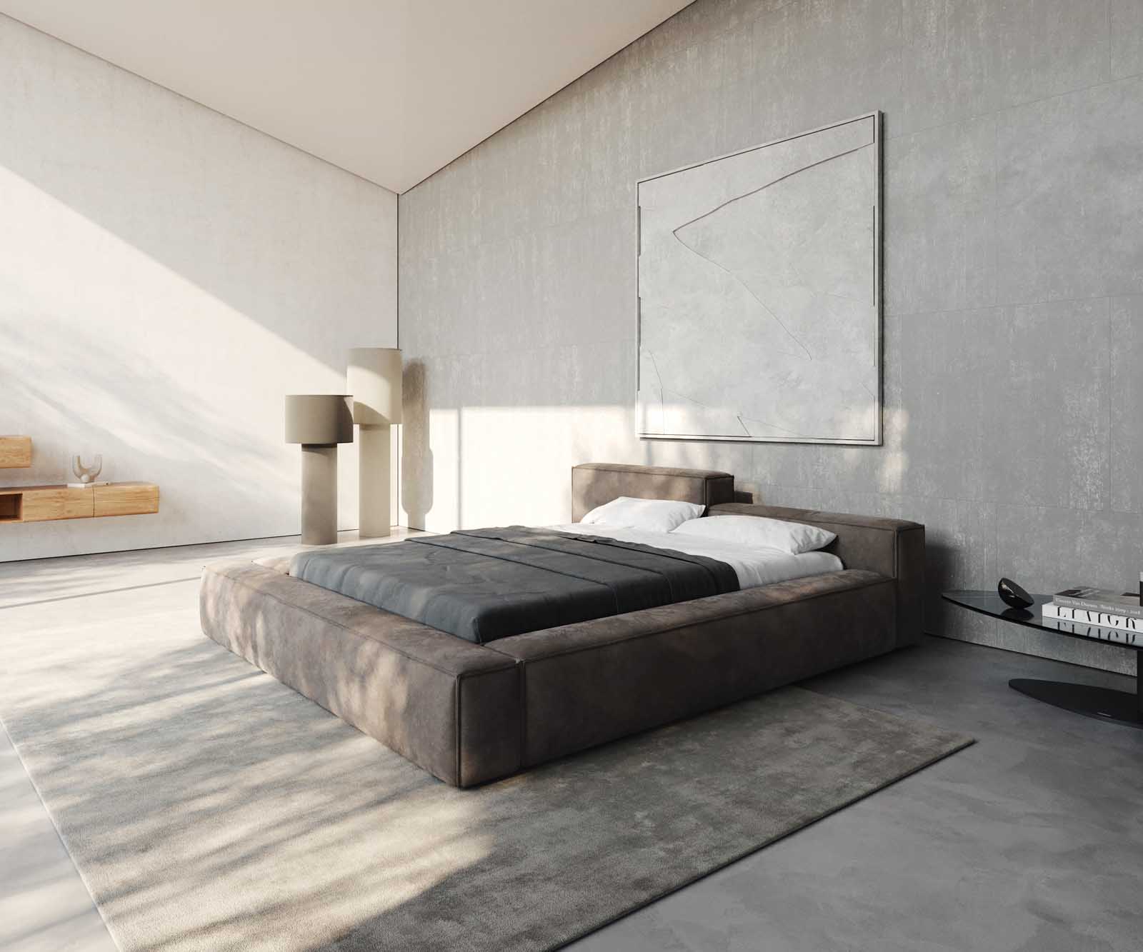 Sommier-rembourré Kalinea 140x200 cm microfibre taupe vintage 6 Sommier-rembourré Kalinea 140x200 cm microfibre taupe vintage 6