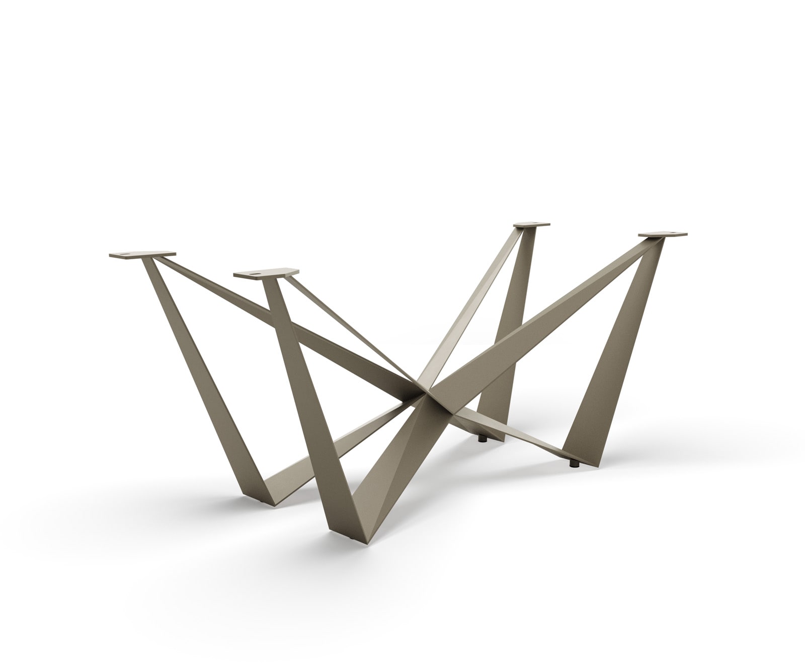 Cadre-de-table Spider Métal finition effet Titan Big Plateaux de table à partir de 200 cm Cadre-de-table Spider Métal finition effet Titan Big Plateaux de table à partir de 200 cm