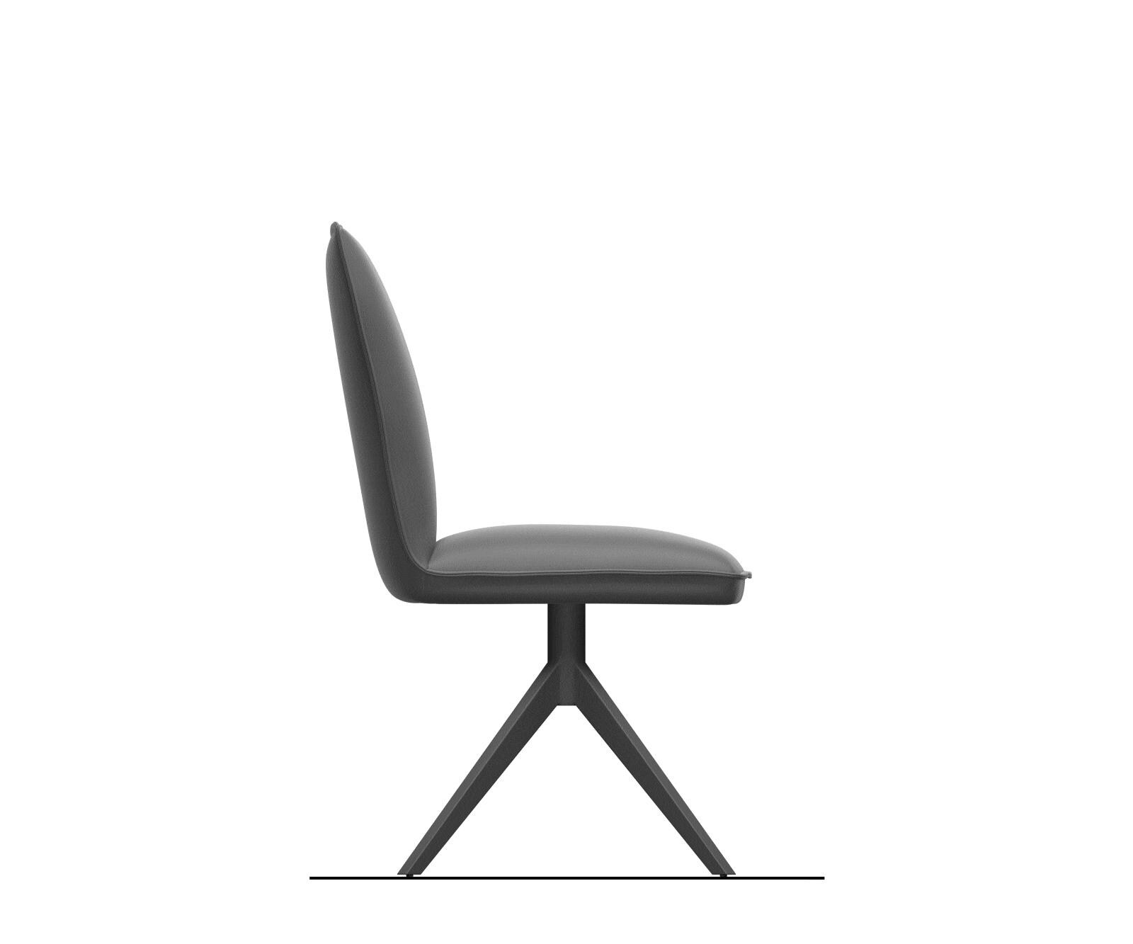 Chaise-pivotante Lelio-Flex tissu structuré doux gris pied croisé large aspect titane pivotement sur 360° fonction bascule resorts ensachés 9