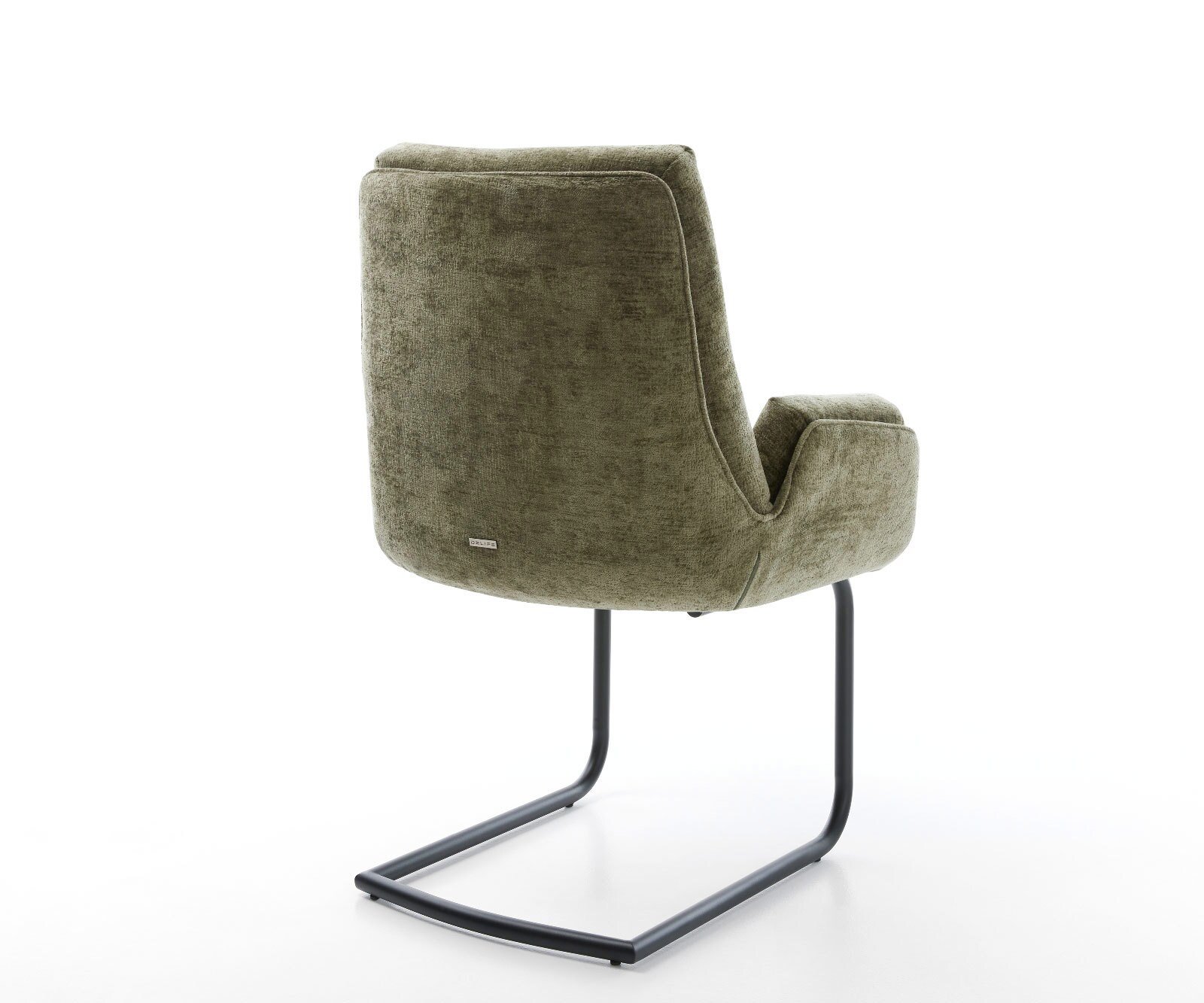 Cantilever Clea-Flex chenille olive pied cantilever rond noir 4 Cantilever Clea-Flex chenille olive pied cantilever rond noir 4