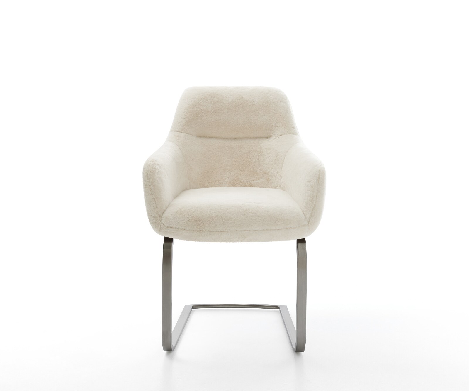 Cantilever Pejo-Flex peluche crème-blanc pied cantilever plat grafiete resorts ensachés 2