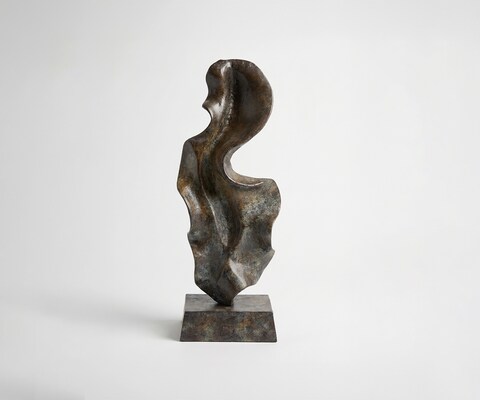 Sculpture Arvena l26 x P14 x H70 cm Aluminium Umbra Antica Faite main