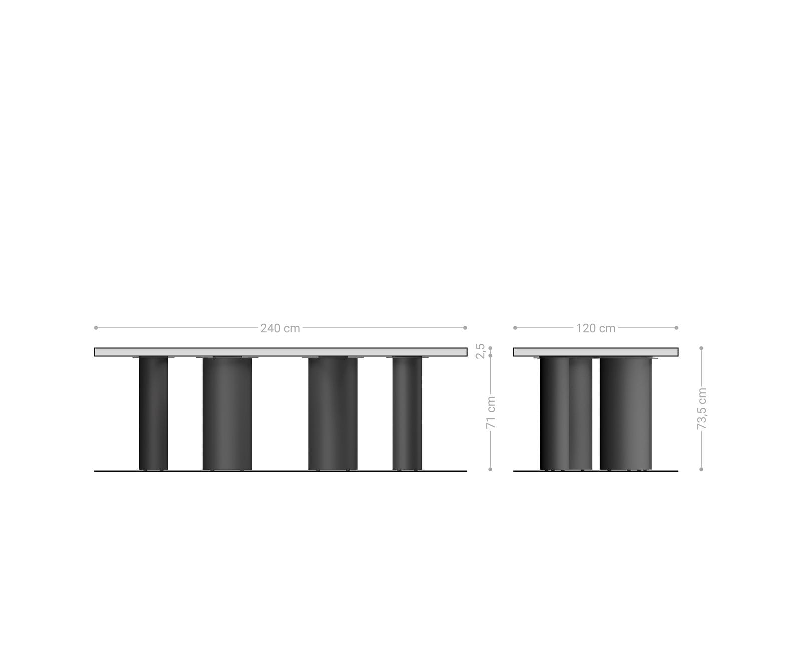 Table à manger Edge Boot 240x120x2,5-3 chêne naturee Pilier métal noir bord suisse 5 Table à manger Edge Boot 240x120x2,5-3 chêne naturee Pilier métal noir bord suisse 5