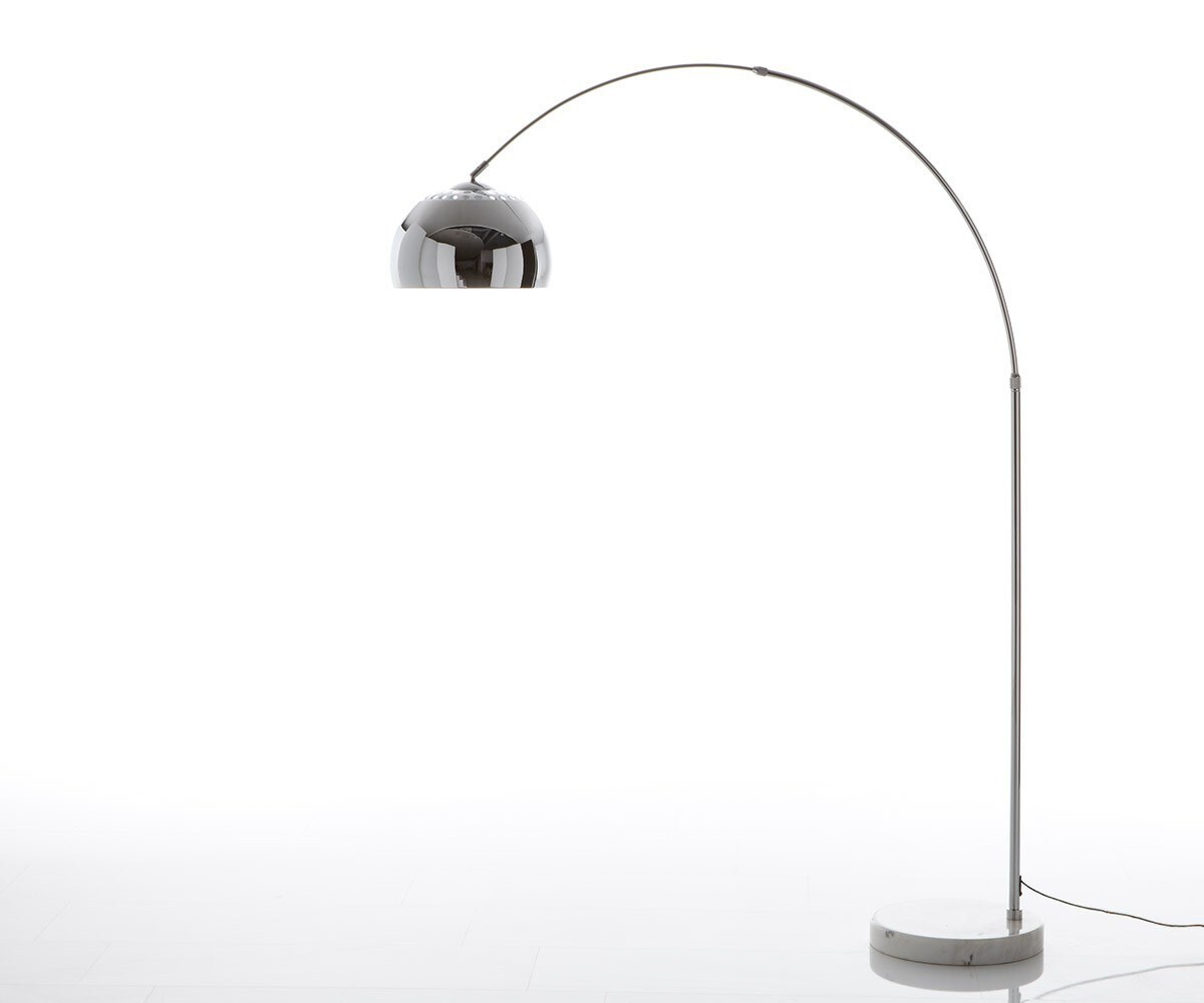 Lampadaire Big-Deal éco argenté marbre réglable en hauteur