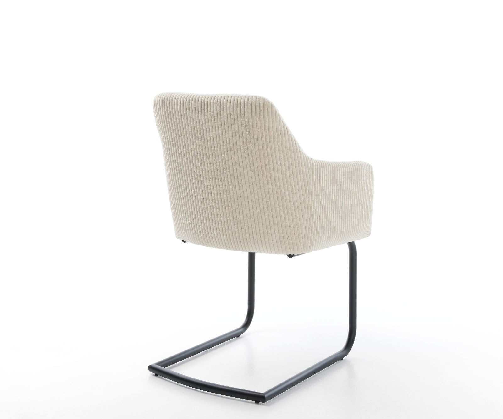 Cantilever Greg-Flex côtelé beige vintage pied cantilever rond noir ressorts ensachés 5