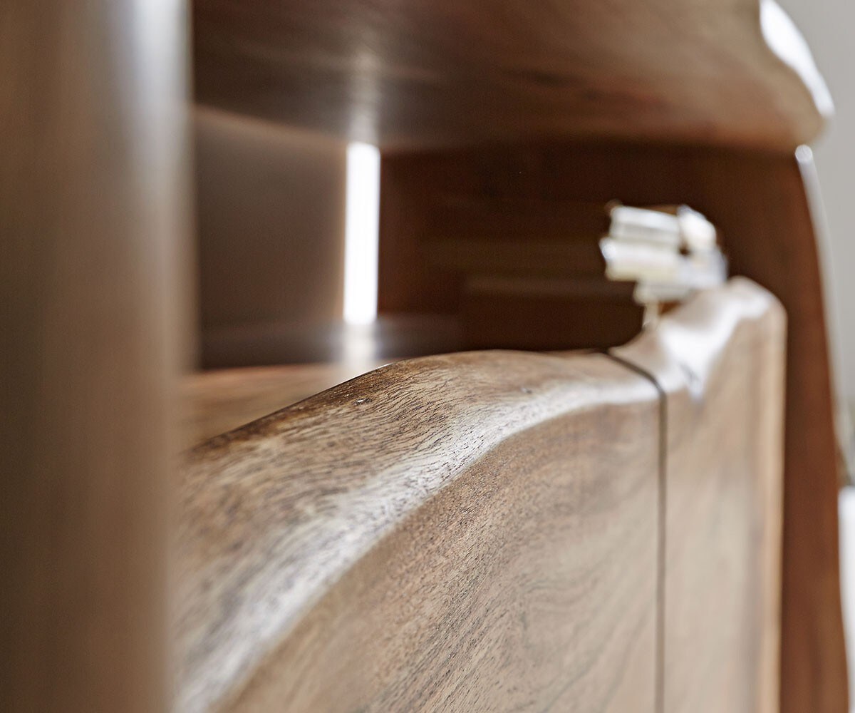 Commode Live-Edge 145 cm acacia nature 3 portes 4