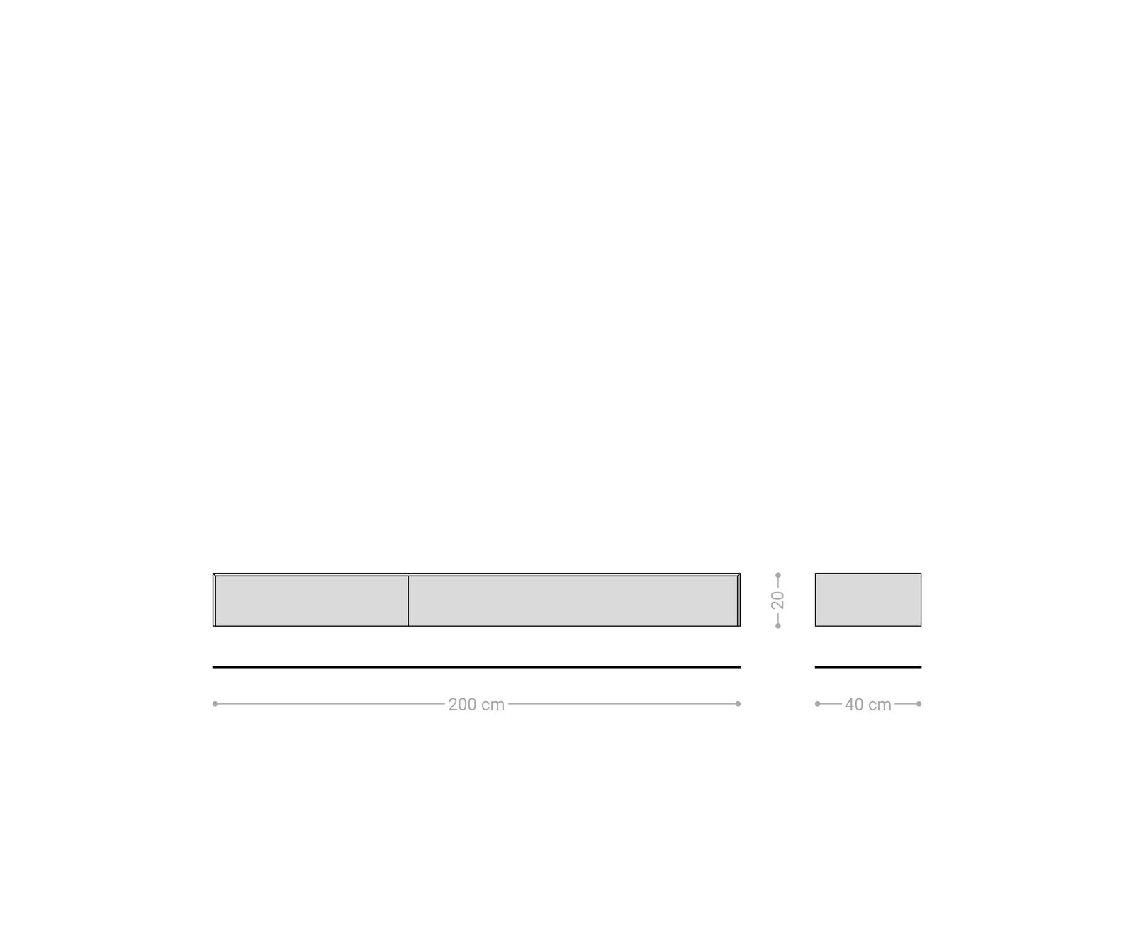 Meuble-TV Cuor 200 cm Céramique Laminam® Emperador Extra Lucidato brun foncé 1 Clapet 1 Tiroir Flottant 6