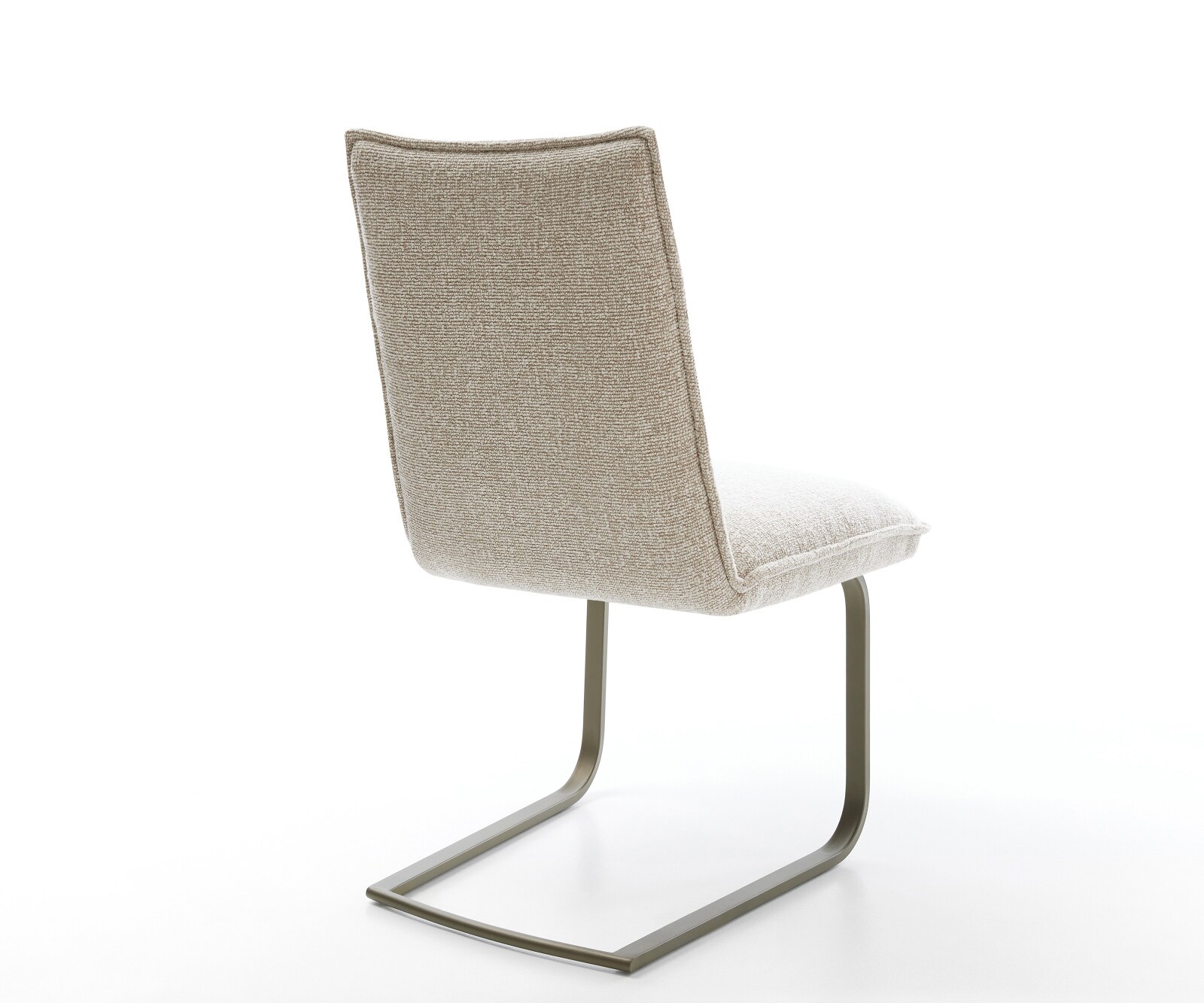 Cantilever Lelio-Flex tissu tissé doux beige pied cantilever plat aspect titane resorts ensachés 5