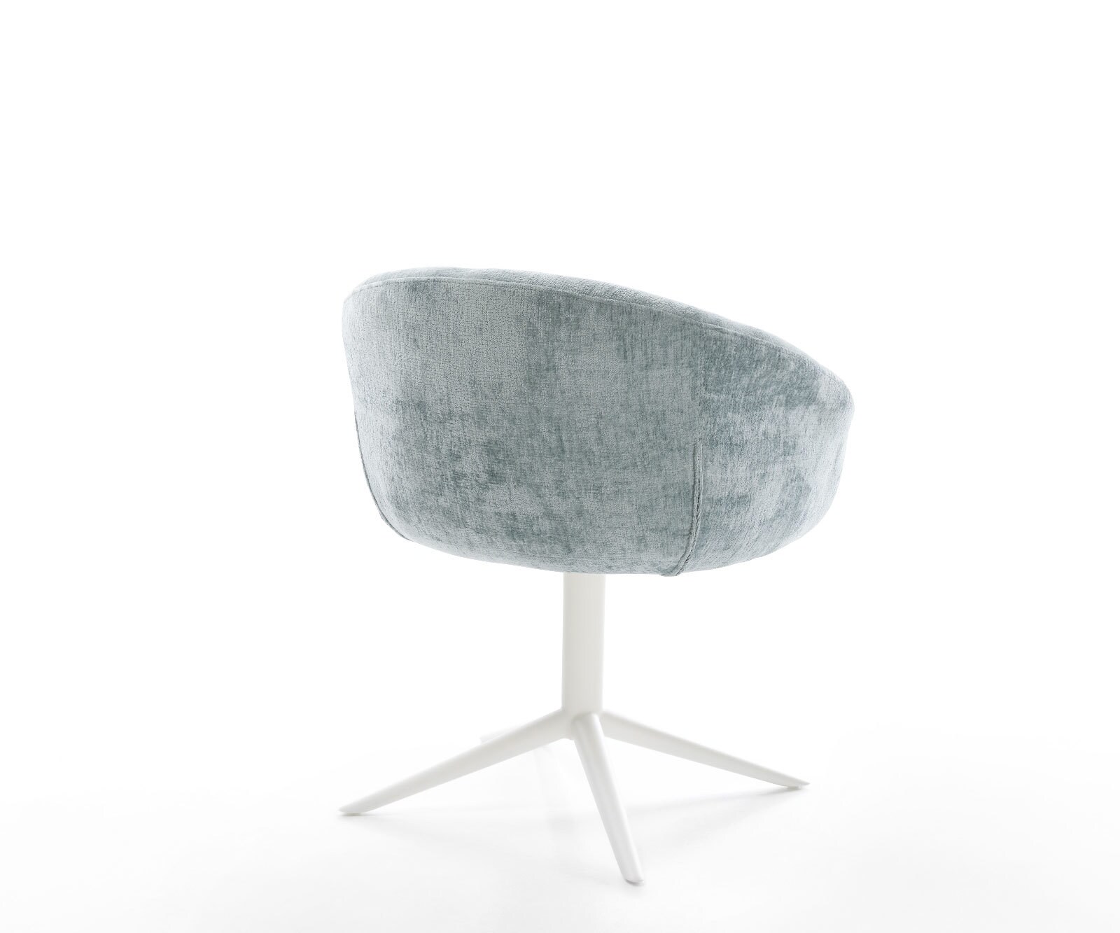 Chaise-pivotante Vinka-Flex avec accoudoirs chenille bleu pastel pied de chaise 4 branches blanc pivotement sur 360° fonction bascule ressorts ensachés 4 Chaise-pivotante Vinka-Flex avec accoudoirs chenille bleu pastel pied de chaise 4 branches blanc pivotement sur 360° fonction bascule ressorts ensachés 4