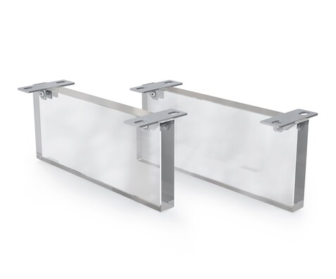 Pied effet flottant 20 cm en verre acrylique pour meubles de rangement de 60 cm de profondeur (lot de 2)
