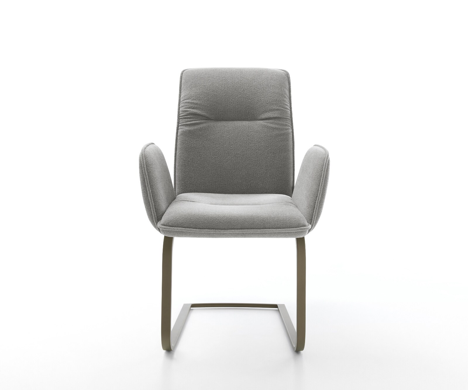 Cantilever Vinja-Flex tissu structuré doux gris pied cantilever plat aspect titane 2