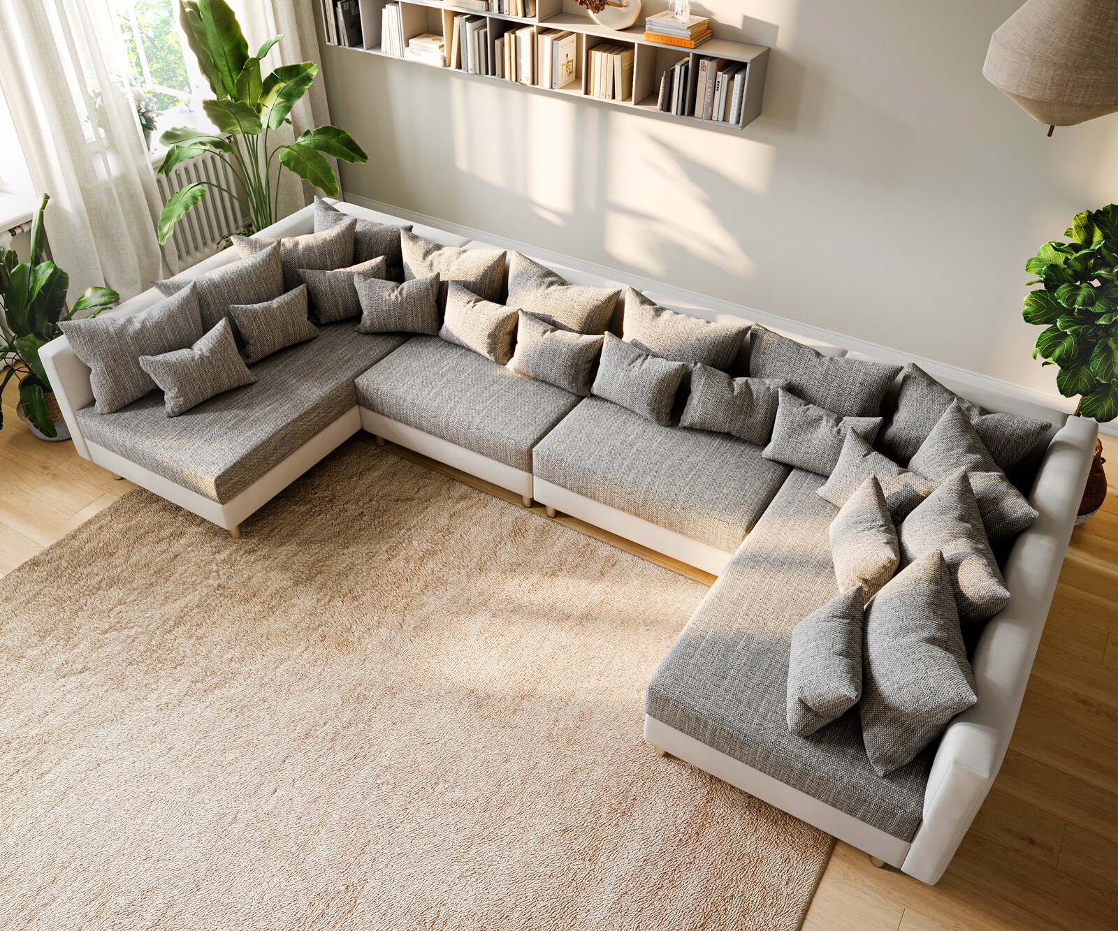 Canapé Clovis XL blanc canapé modulaire gris clair  4 Canapé Clovis XL blanc canapé modulaire gris clair  4