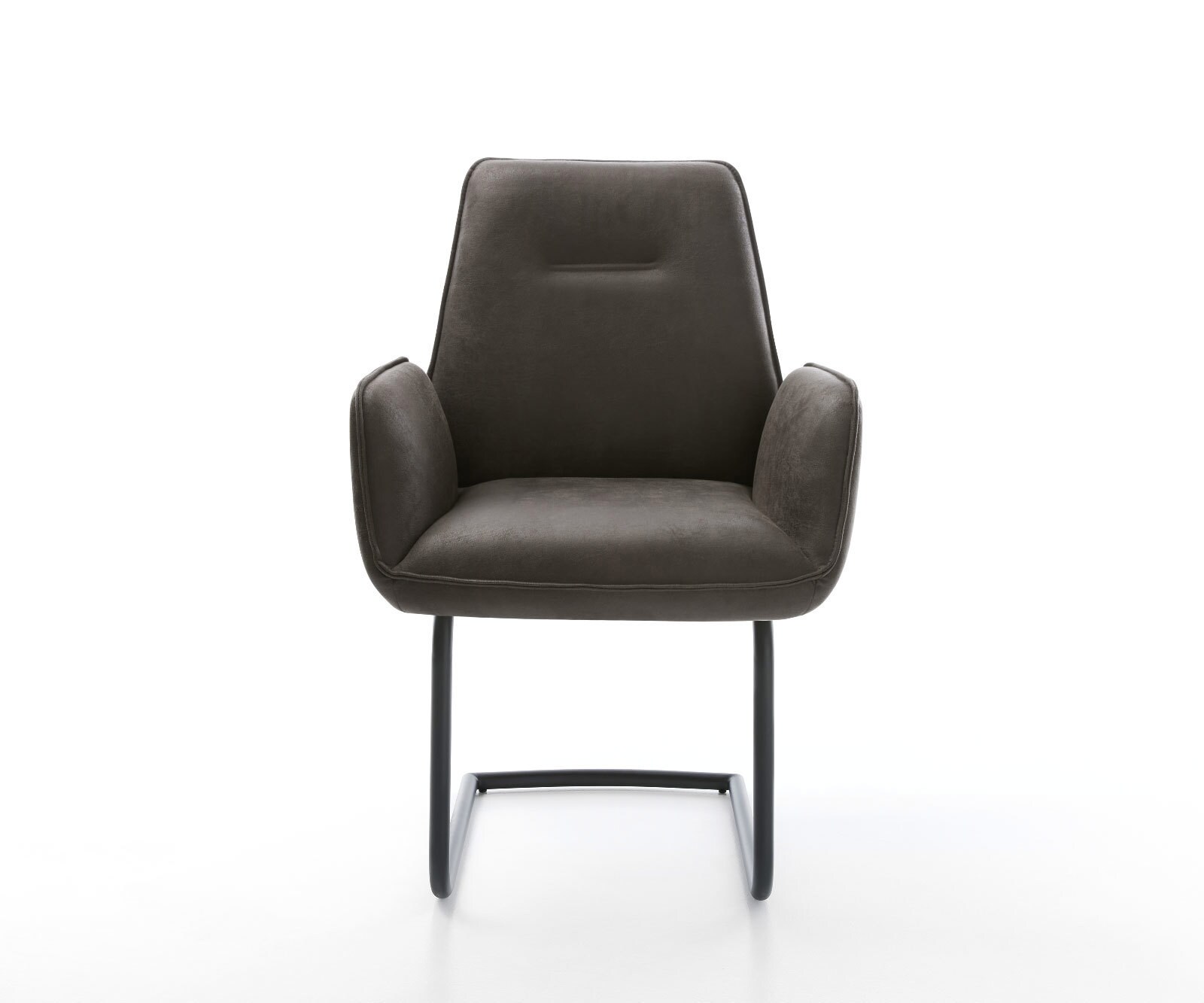 Cantilever Zoa-Flex microvelours anthracite vintage pied cantilever rond noir ressorts ensachés 1 Cantilever Zoa-Flex microvelours anthracite vintage pied cantilever rond noir ressorts ensachés 1