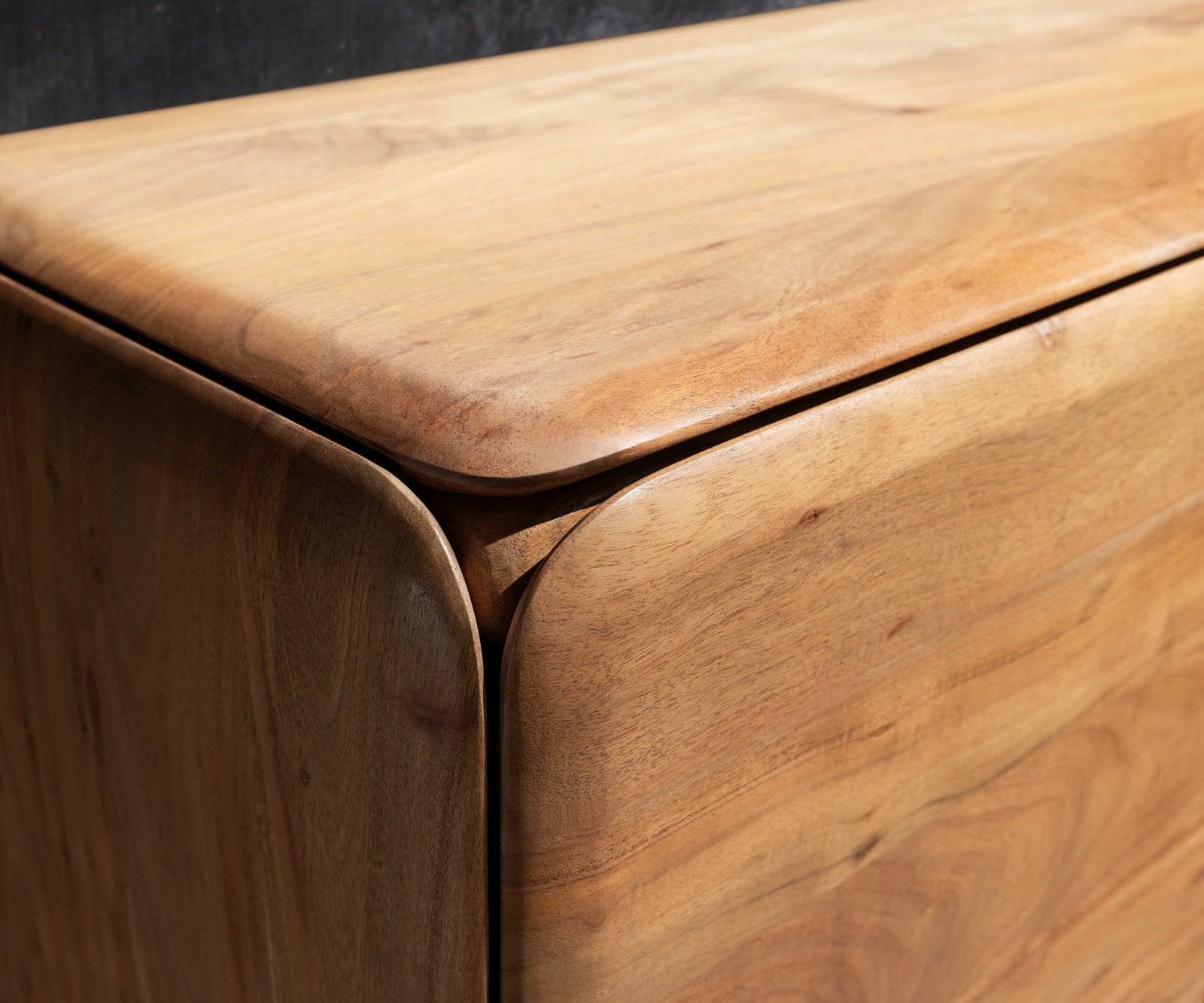 Meuble-TV Shavani 200 cm acacia naturel 4 portes flottantes 6 Meuble-TV Shavani 200 cm acacia naturel 4 portes flottantes 6