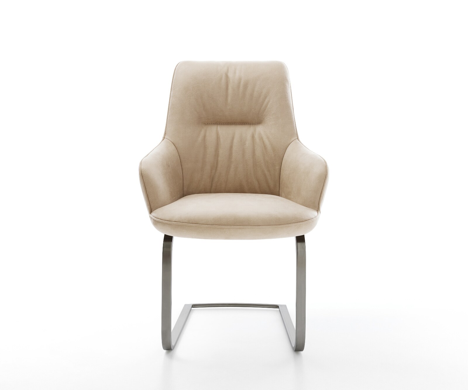Cantilever Zelia-Flex avec accoudoirs microfibre beige vintage pied cantilever plat grafiete ressorts ensachés 2