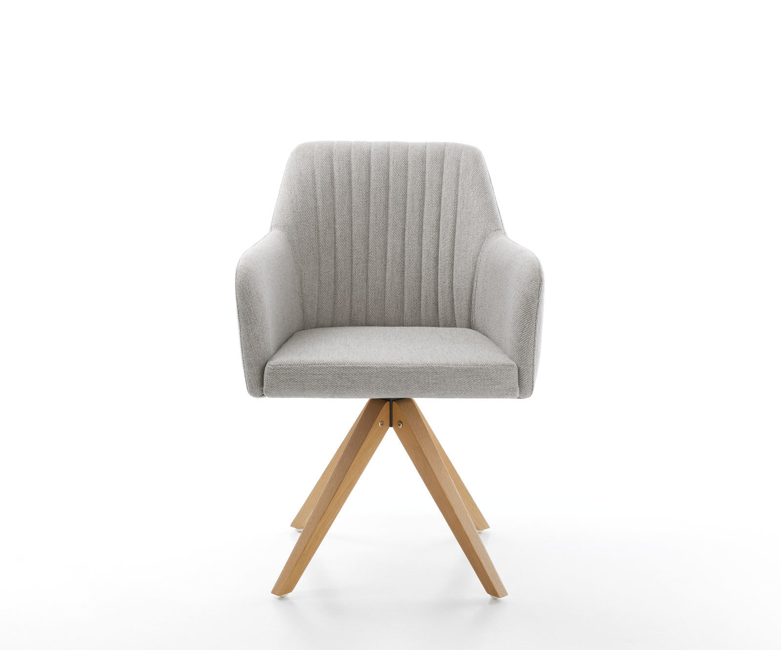 Chaise-de-salle-à-manger Greg-Flex rayures gris clair pied en bois angulaire naturel ressorts ensachés 1 Chaise-de-salle-à-manger Greg-Flex rayures gris clair pied en bois angulaire naturel ressorts ensachés 1