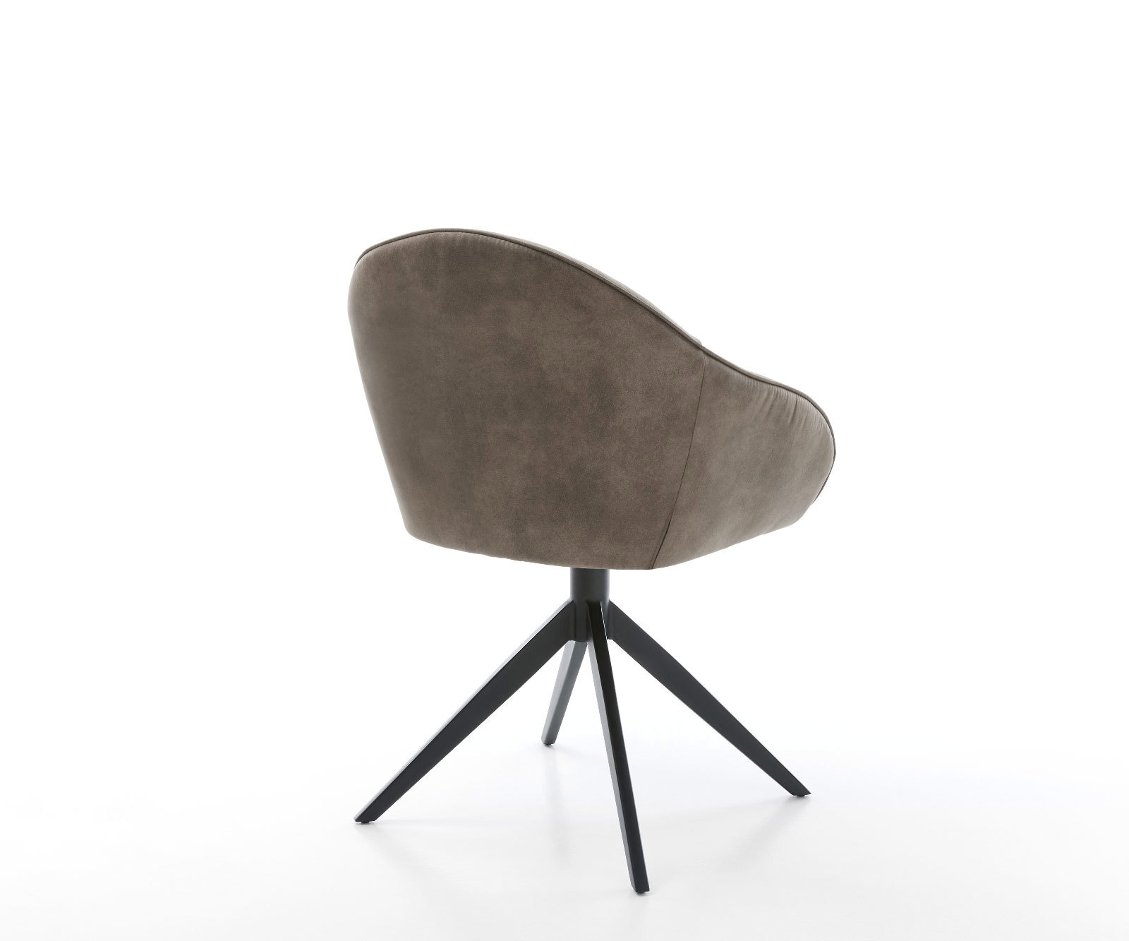 Chaise-pivotante Gaio-Flex microvelours taupe vintage pied croisé large noir pivotement sur 360° fonction bascule 4 Chaise-pivotante Gaio-Flex microvelours taupe vintage pied croisé large noir pivotement sur 360° fonction bascule 4