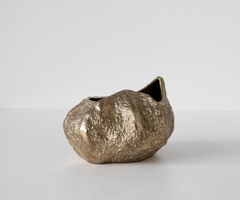 Vase Cratera l29 x P24 x H19 cm Aluminium Champagner Fait main