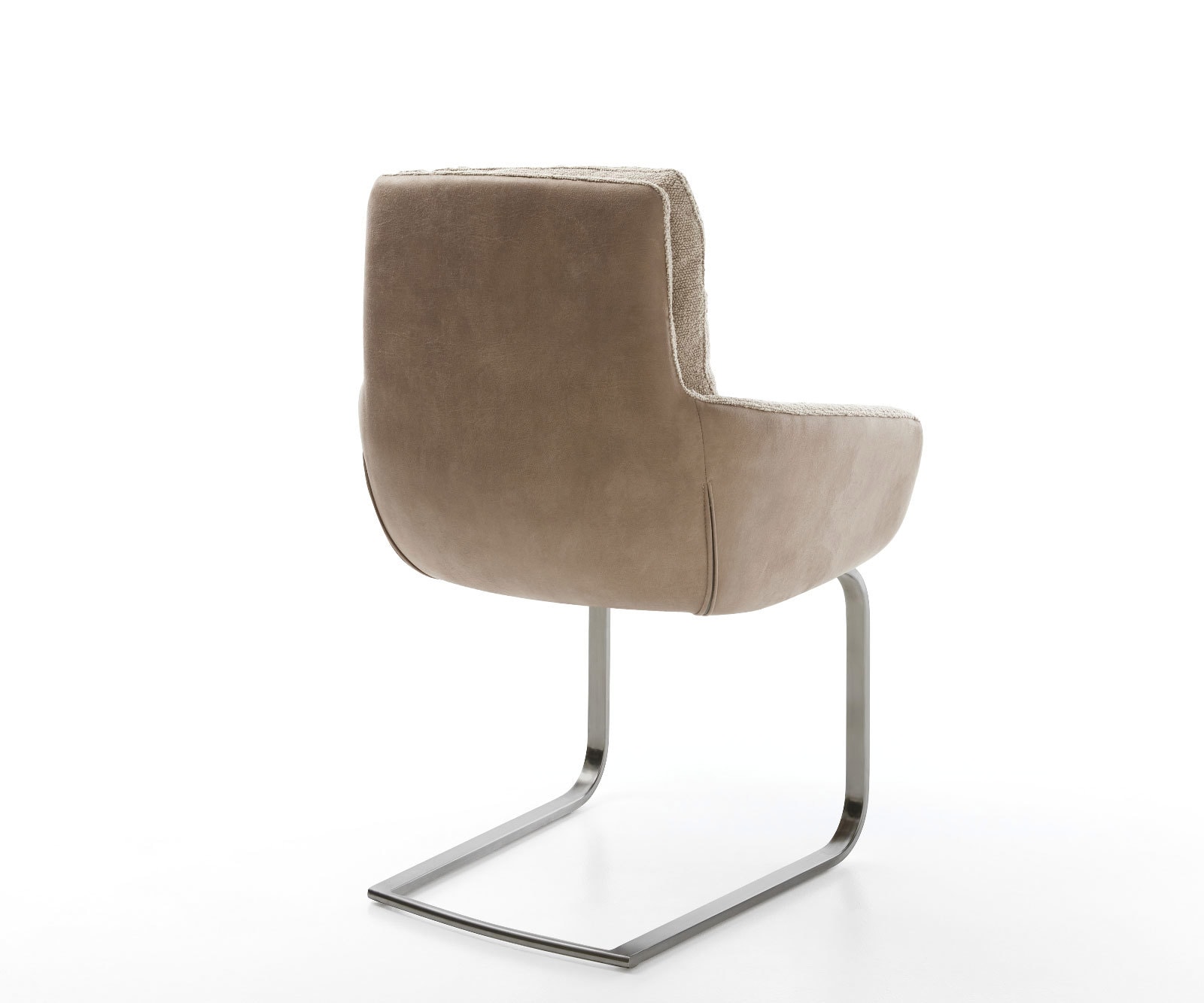 Cantilever Abelia-Flex avec accoudoirs tissu mixte couleur boue pied cantilever plat acier inoxydable brossé 4 Cantilever Abelia-Flex avec accoudoirs tissu mixte couleur boue pied cantilever plat acier inoxydable brossé 4