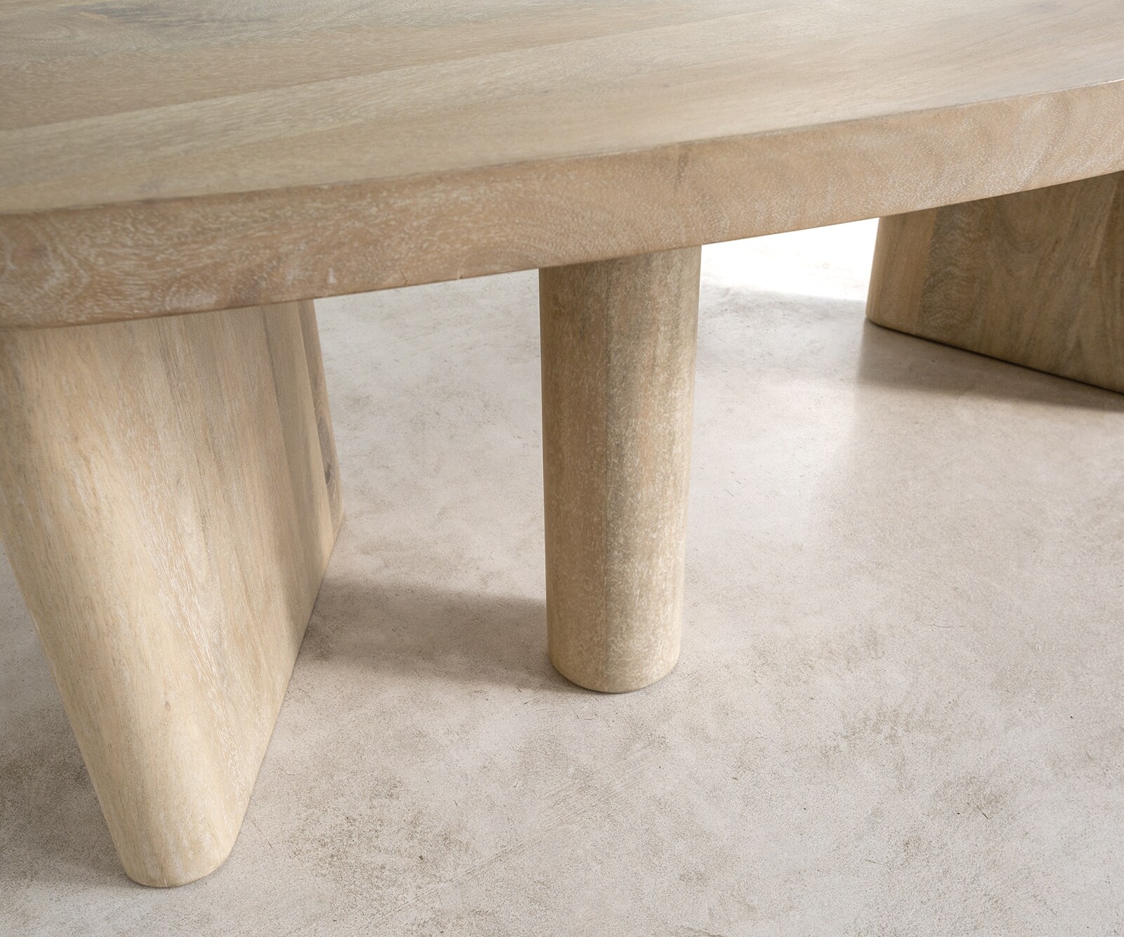 Table-basse Wido 110x50 cm Manguier White Wash 5