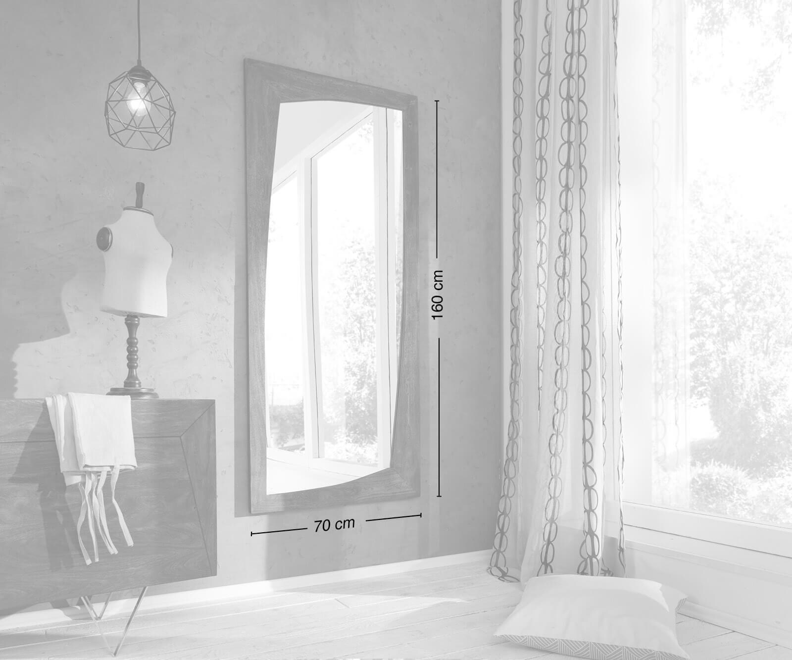 Design-miroir Wyatt 160x70 cm acacia platine 4