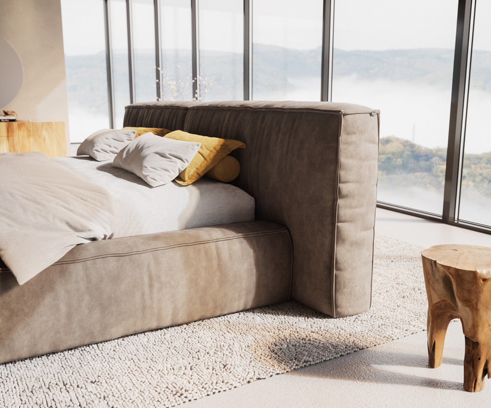 Sommier-rembourré Coperti 180x200 cm Microfibre Taupe Vintage 4 Sommier-rembourré Coperti 180x200 cm Microfibre Taupe Vintage 4